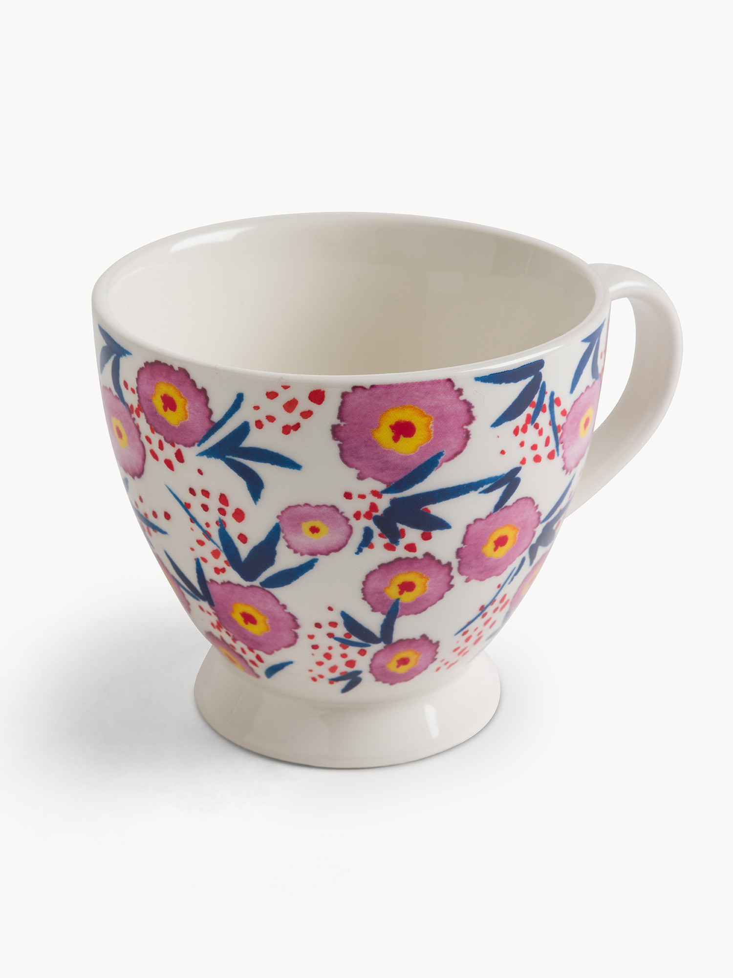 Tazza colazione new bone china motivo fiori, Multicolor, large image number 1