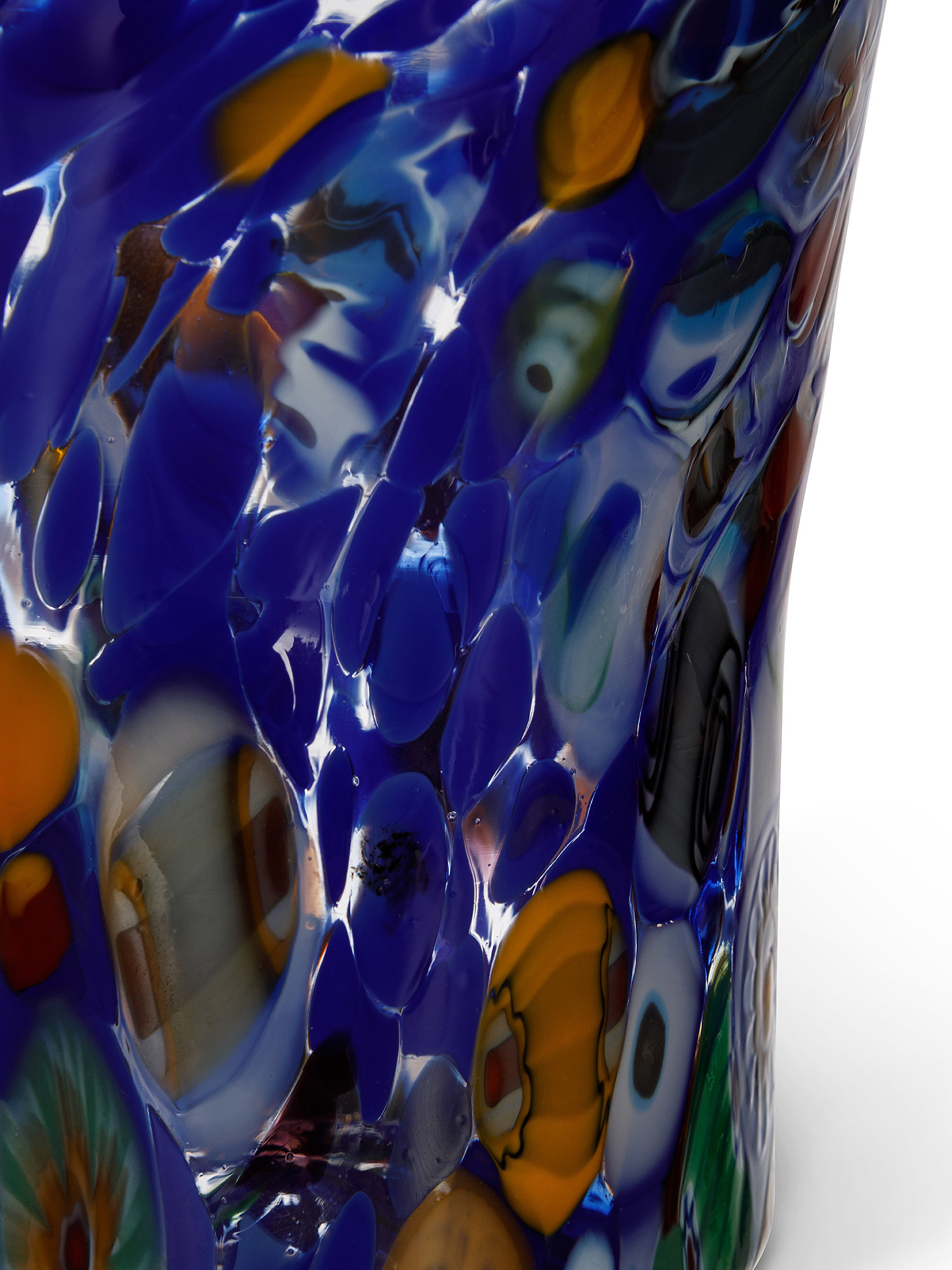 Handmade Murano glass tumbler, Blue, large image number 1