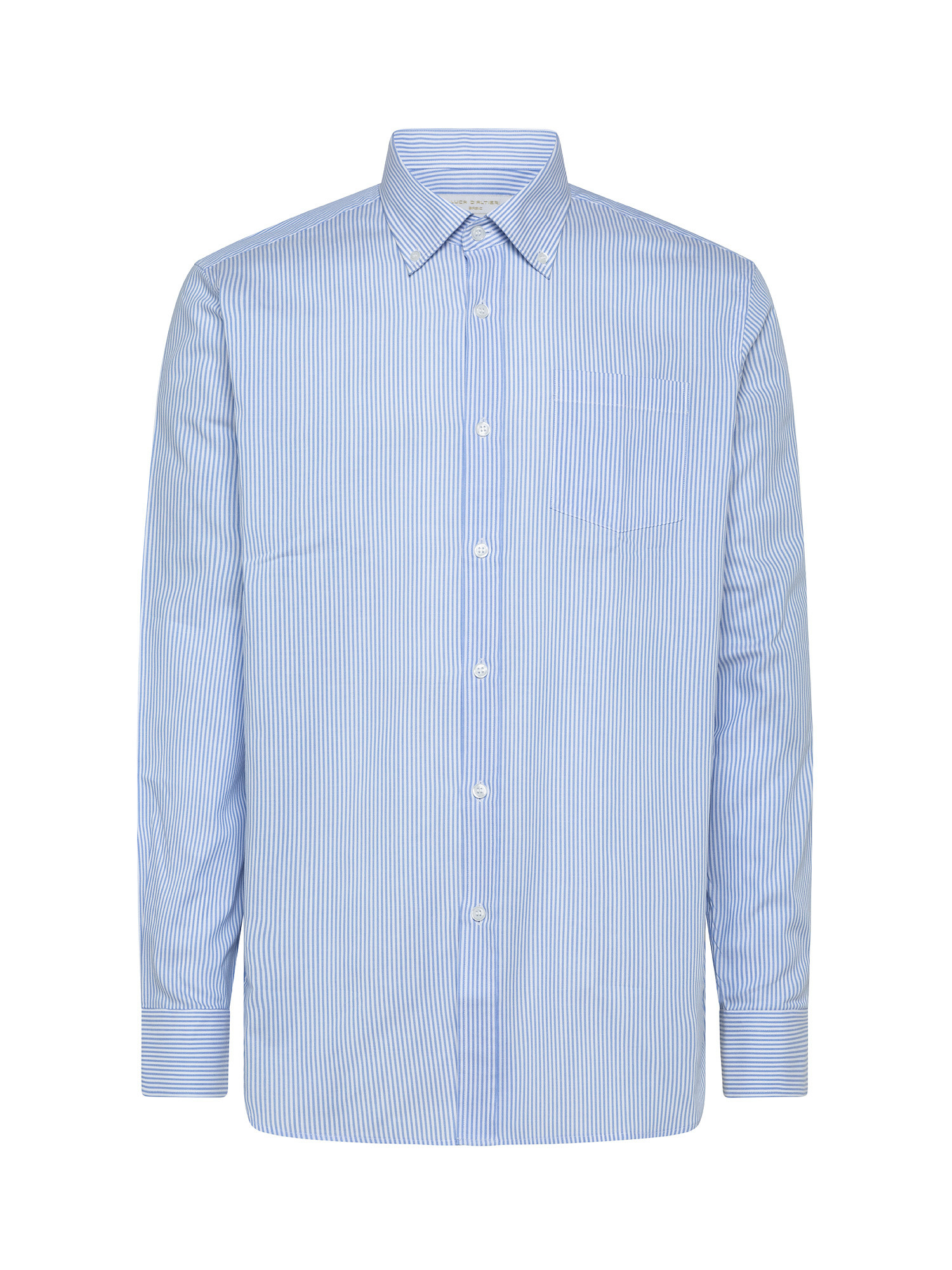 Camicia tailor fit in cotone oxford, Azzurro, large image number 0