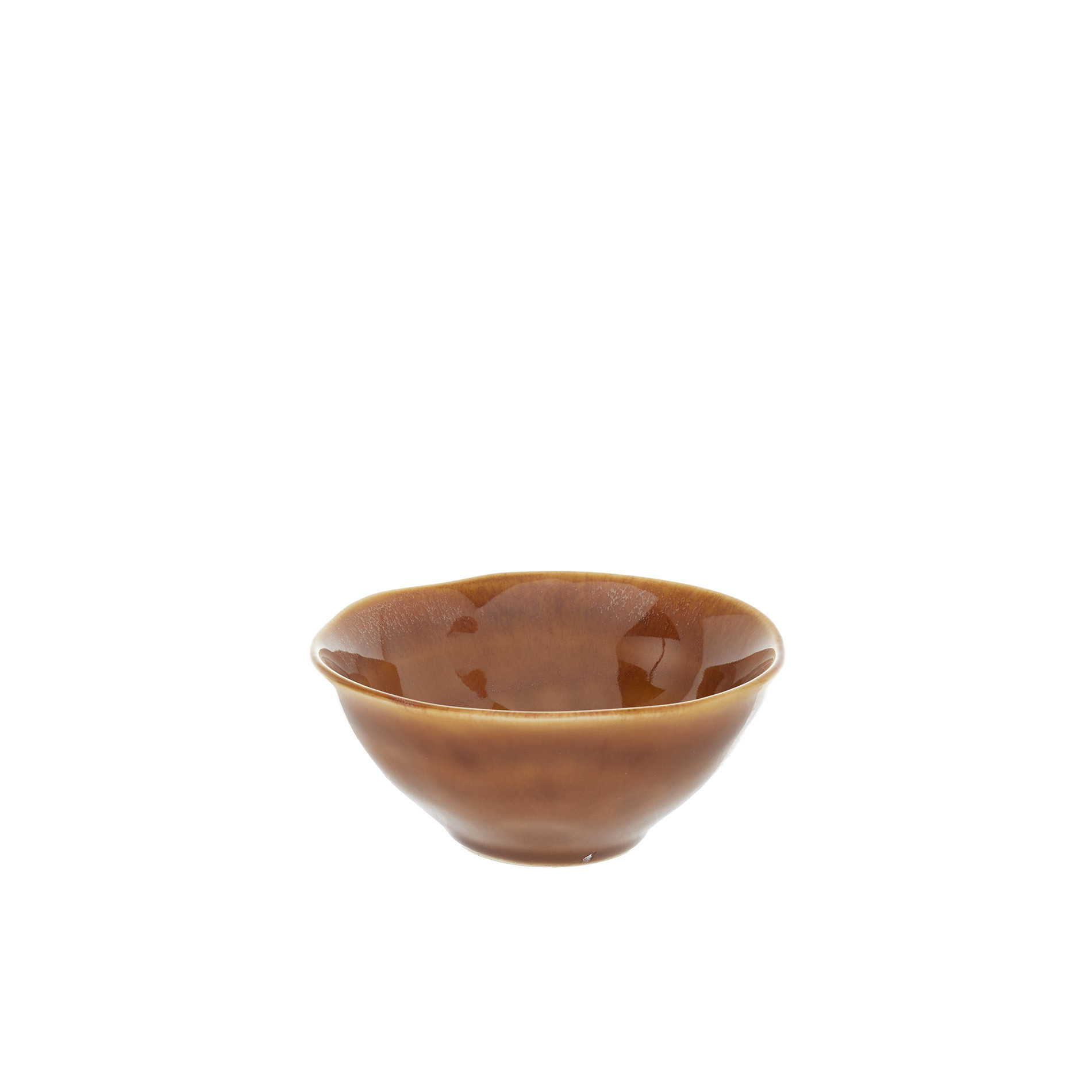 Ripple porcelain bowl, Brown, large image number 0