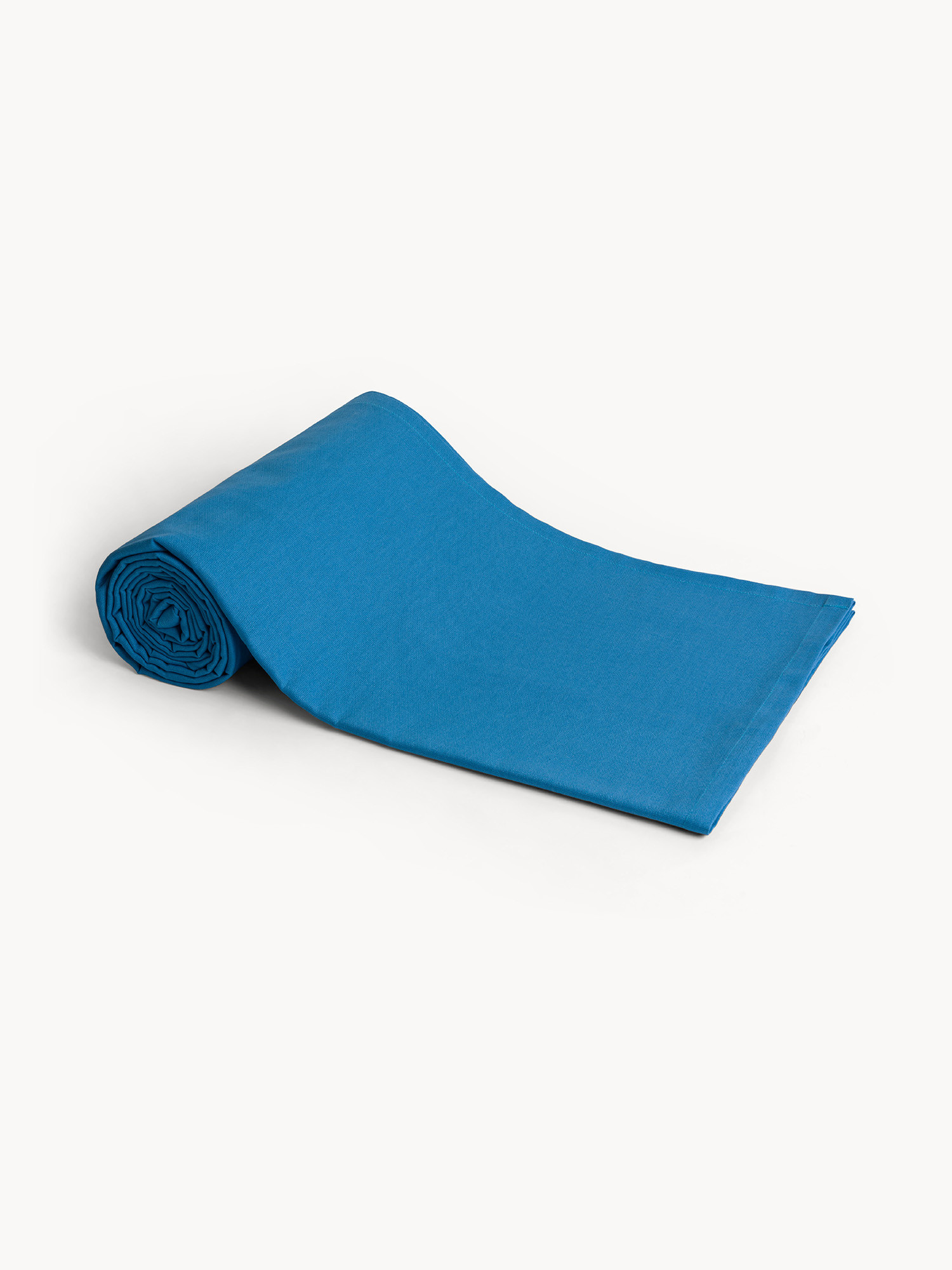 Solid color cotton throw blanket, Blue, large image number 0