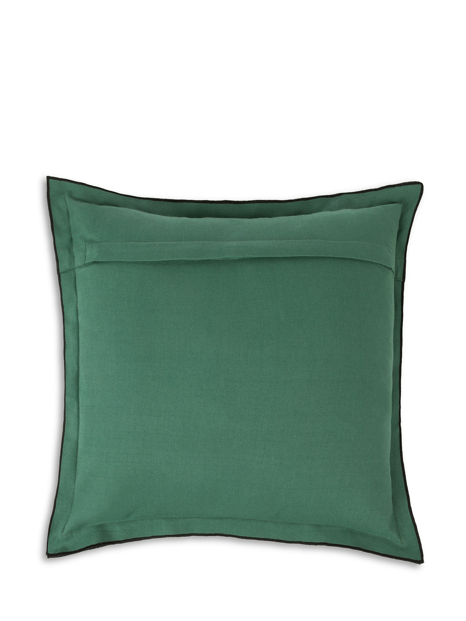 Cotton cushion with overlock border 45x45cm, Green, large image number 1