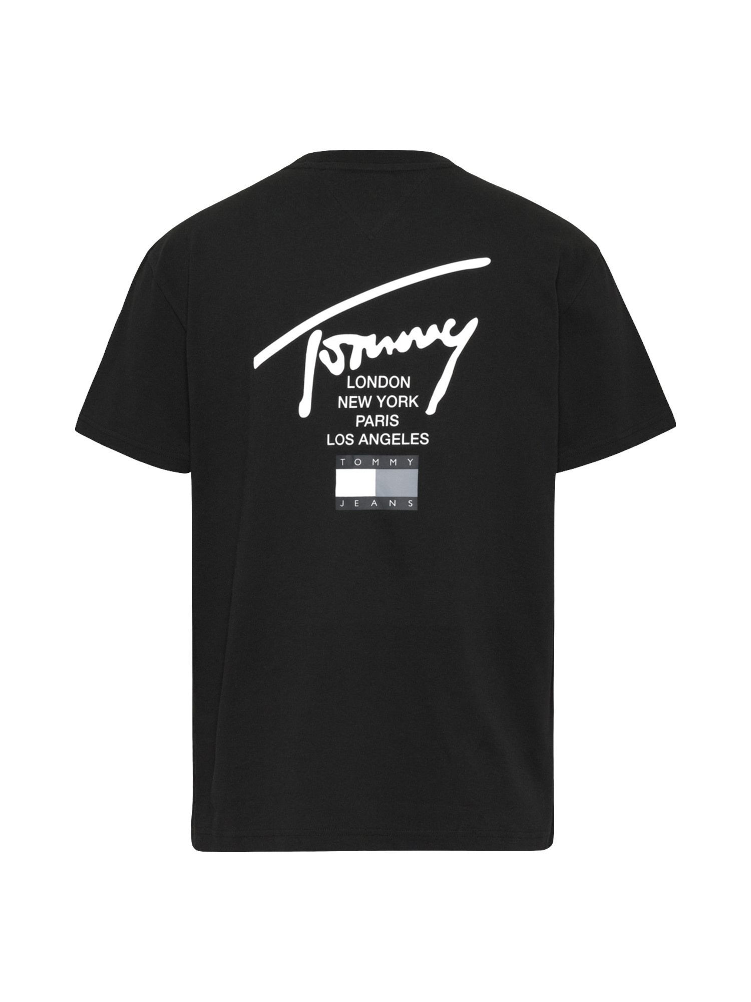 T-shirt with signature print, Black, large image number 1