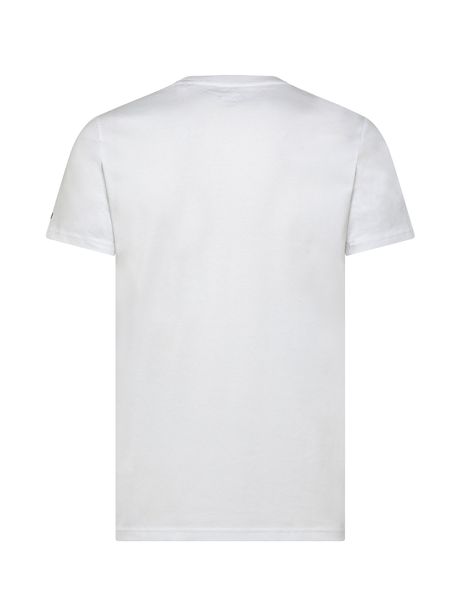 T-shirt in cotone santino, Bianco, large image number 1
