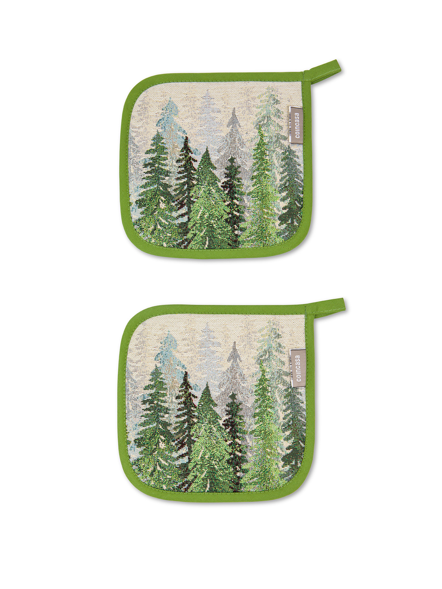 Christmas motif gobelin fabric pot holder set, Multicolor, large image number 2