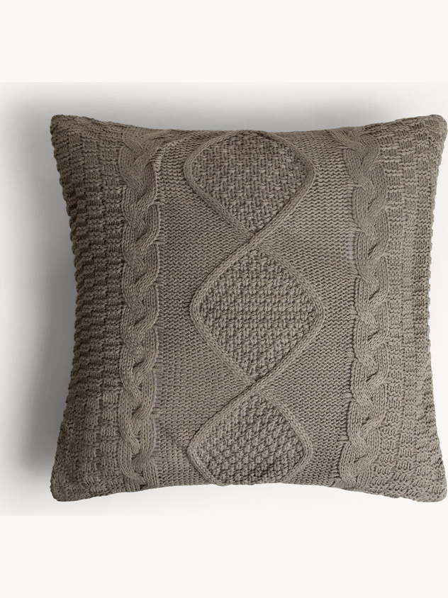 Cuscino 45x45 cm con motivo a treccia