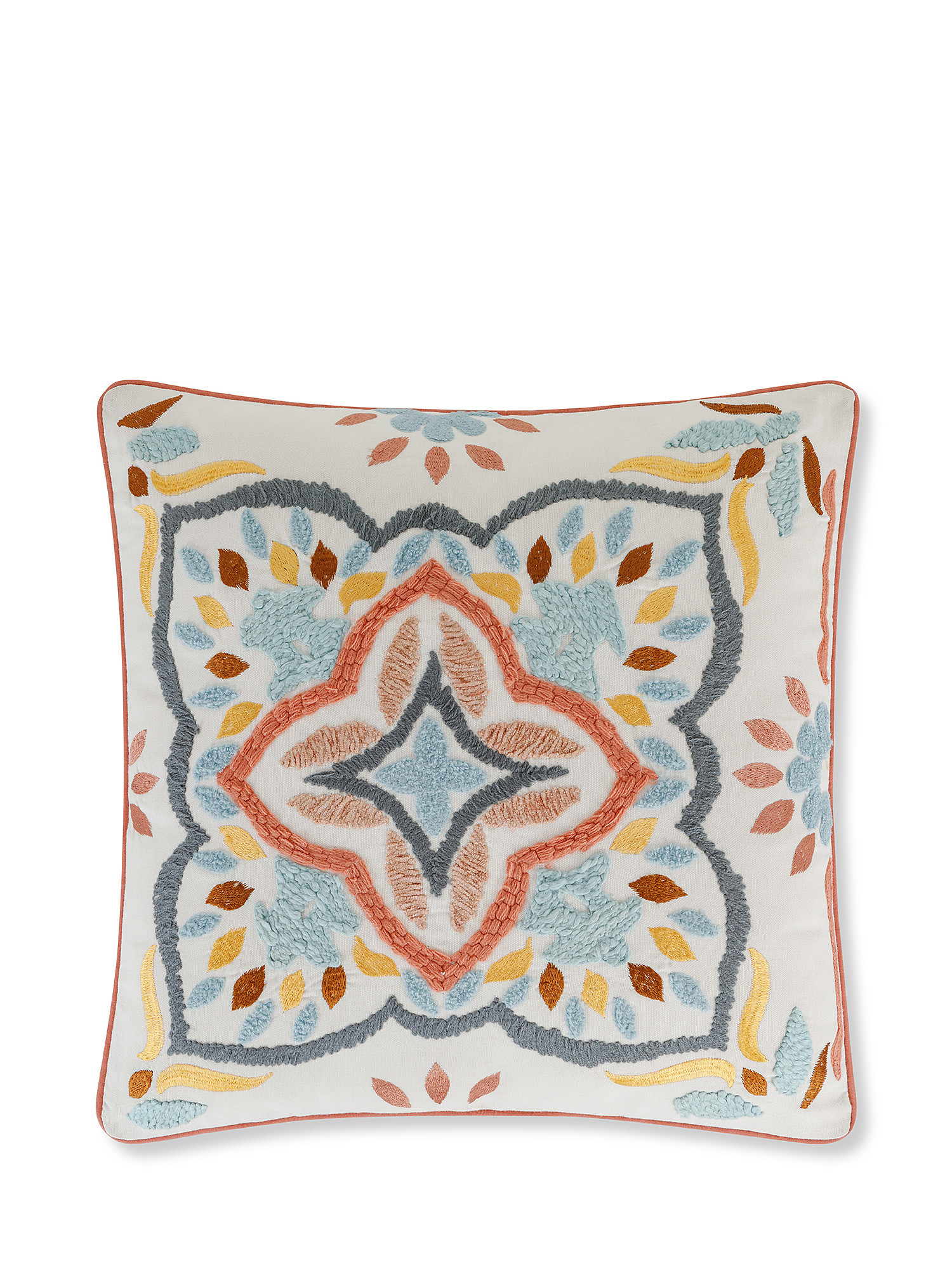 Cushion with ornamental embroidery 45x45cm, Multicolor, large image number 0