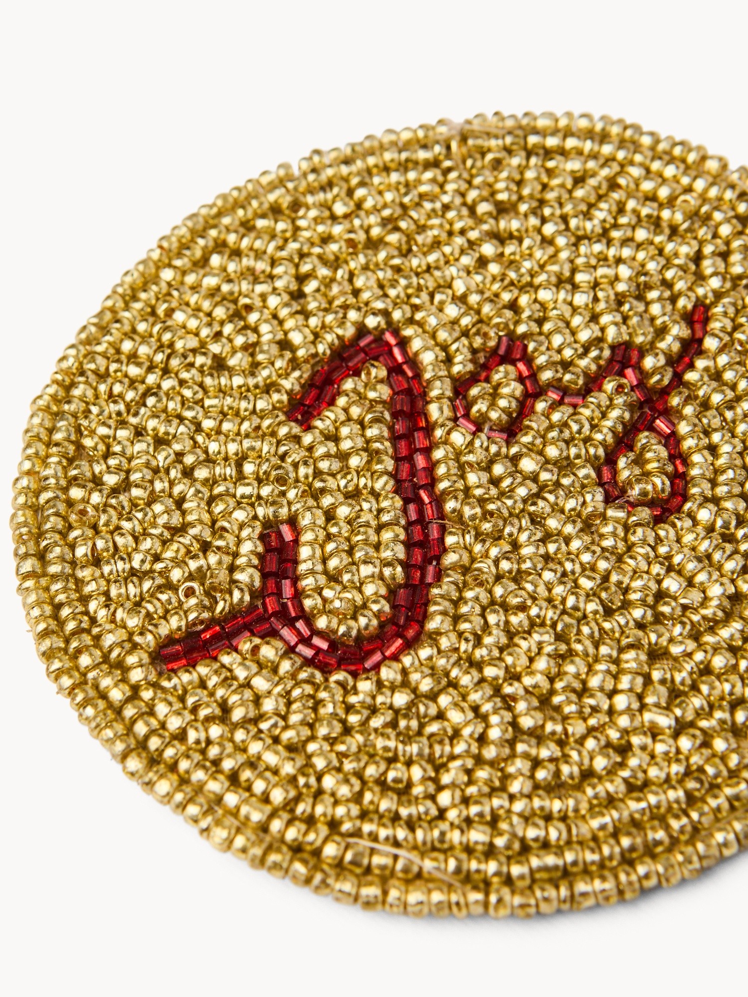 Set 2 sottobicchieri con perline, Multicolor, large image number 1