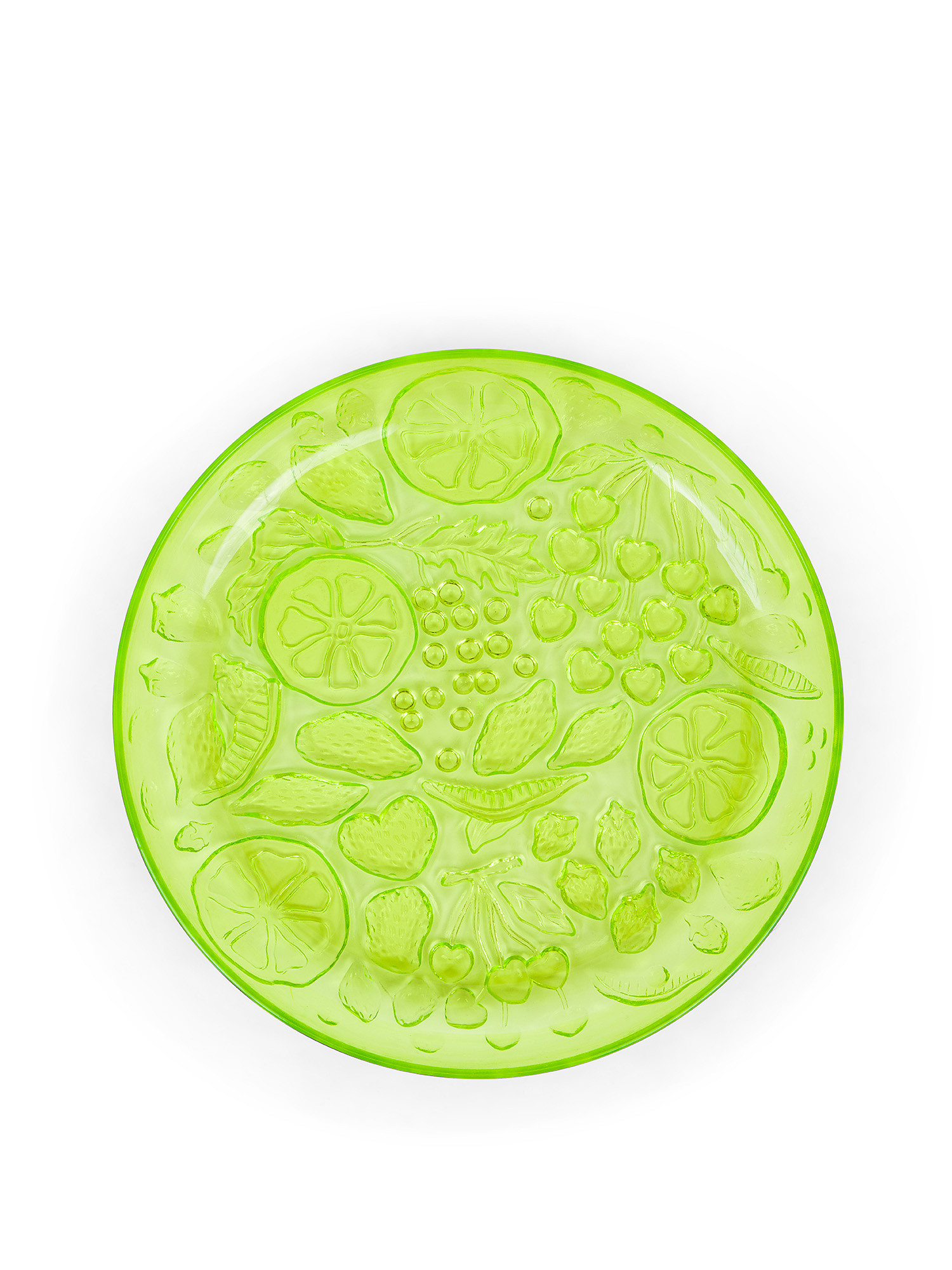 Plastic tray with fruit motif, Lime Green, large image number 0