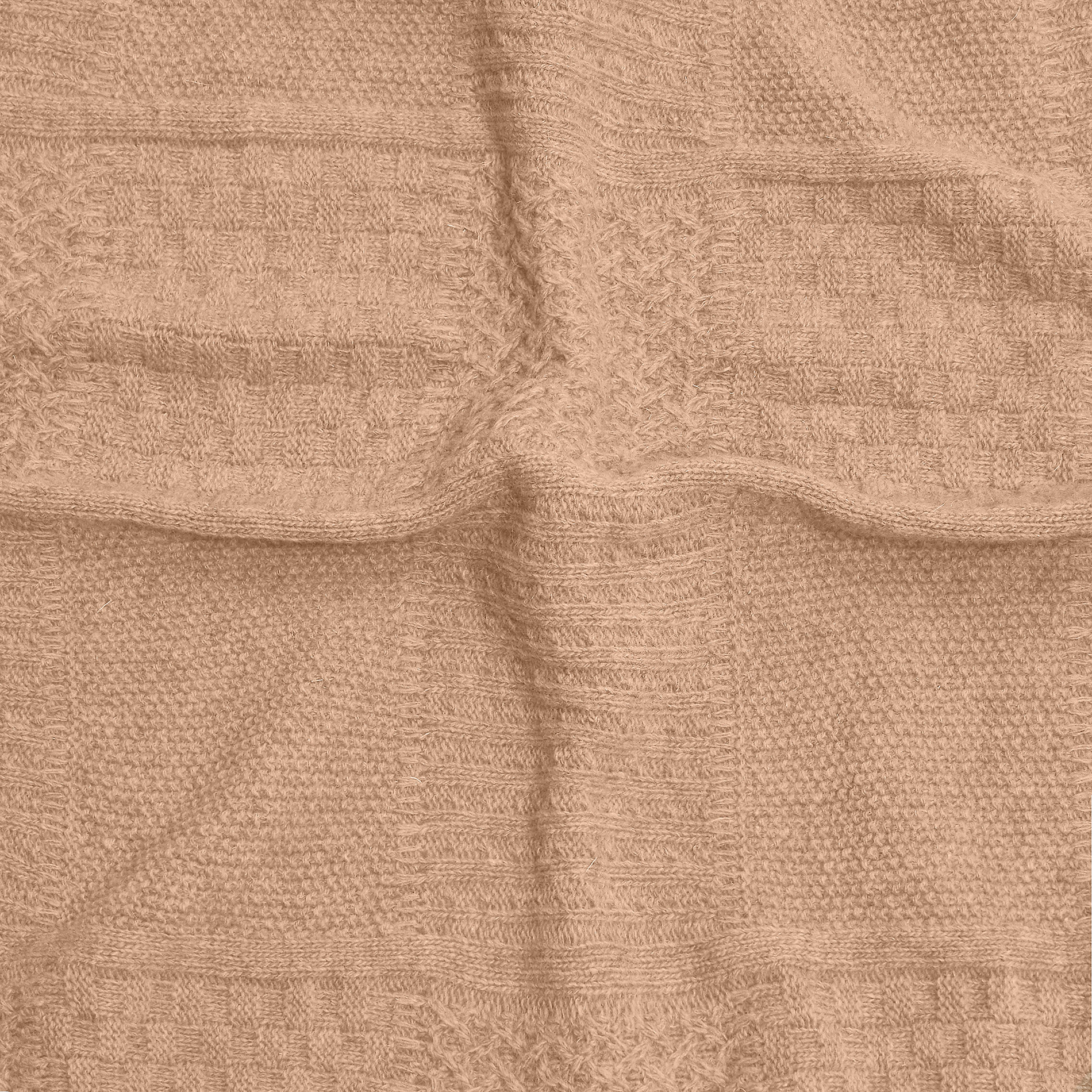 Coperta misto lana d'agnello tricot Portofino, Grigio taupe, large image number 2