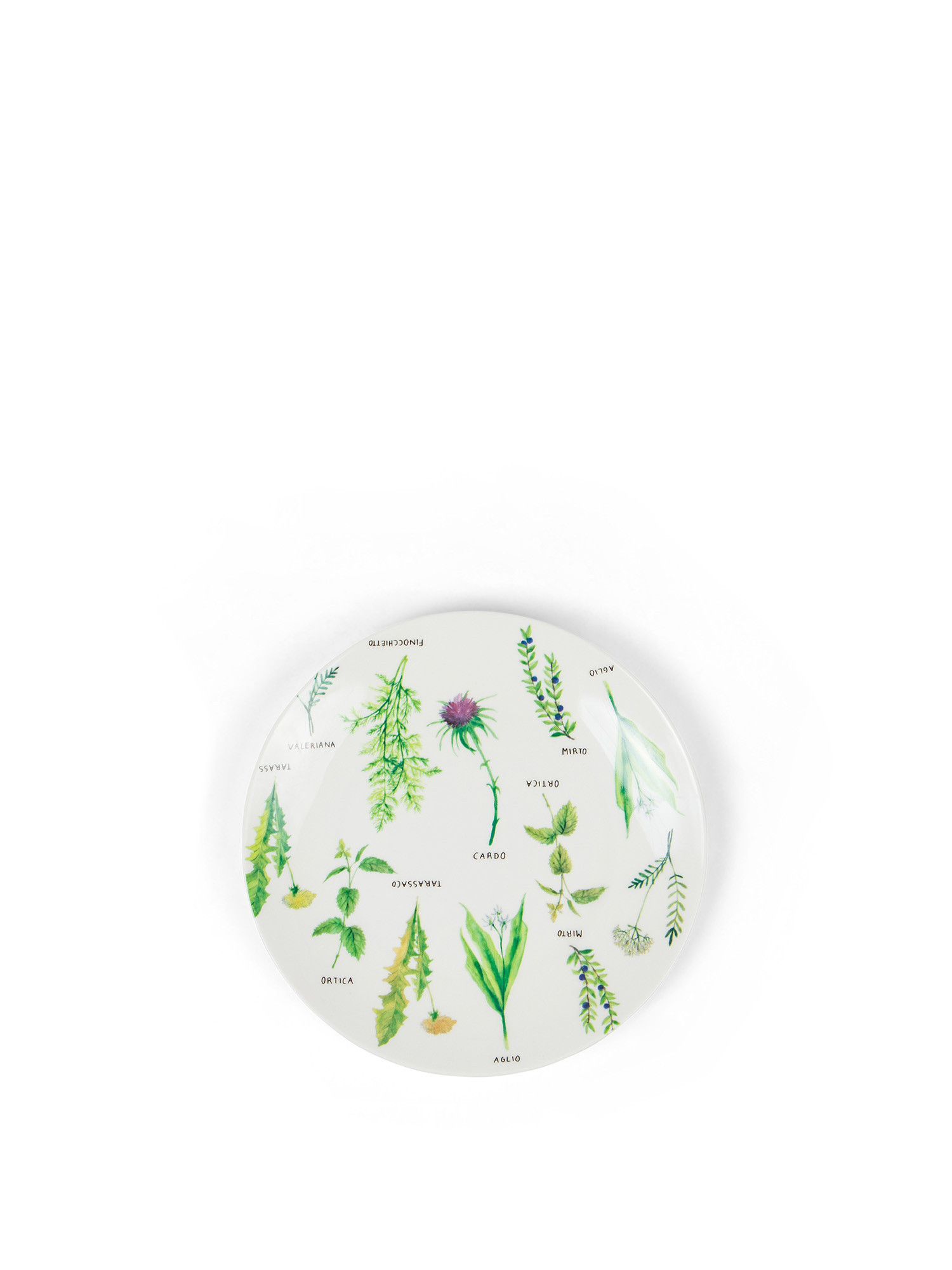 Fruit plate in new bone china with botanical motif, White, large image number 0