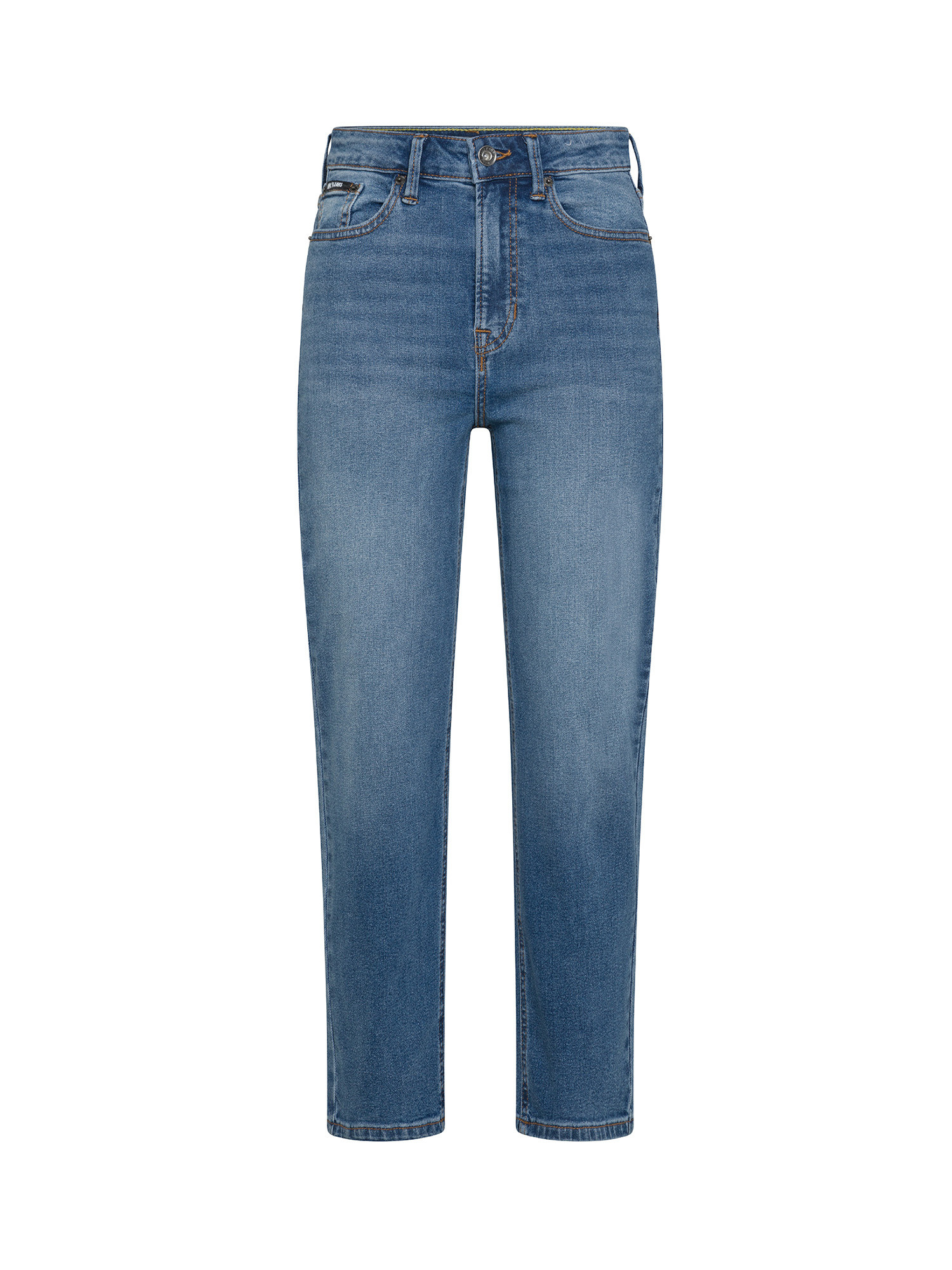 DKNY - Jeans a vita alta con taglio dritto e leggermente cropped, Denim, large image number 0