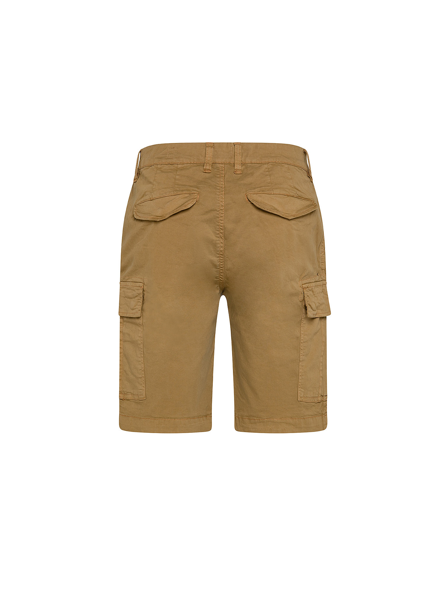 Stretch cotton cargo bermuda shorts, Beige, large image number 1