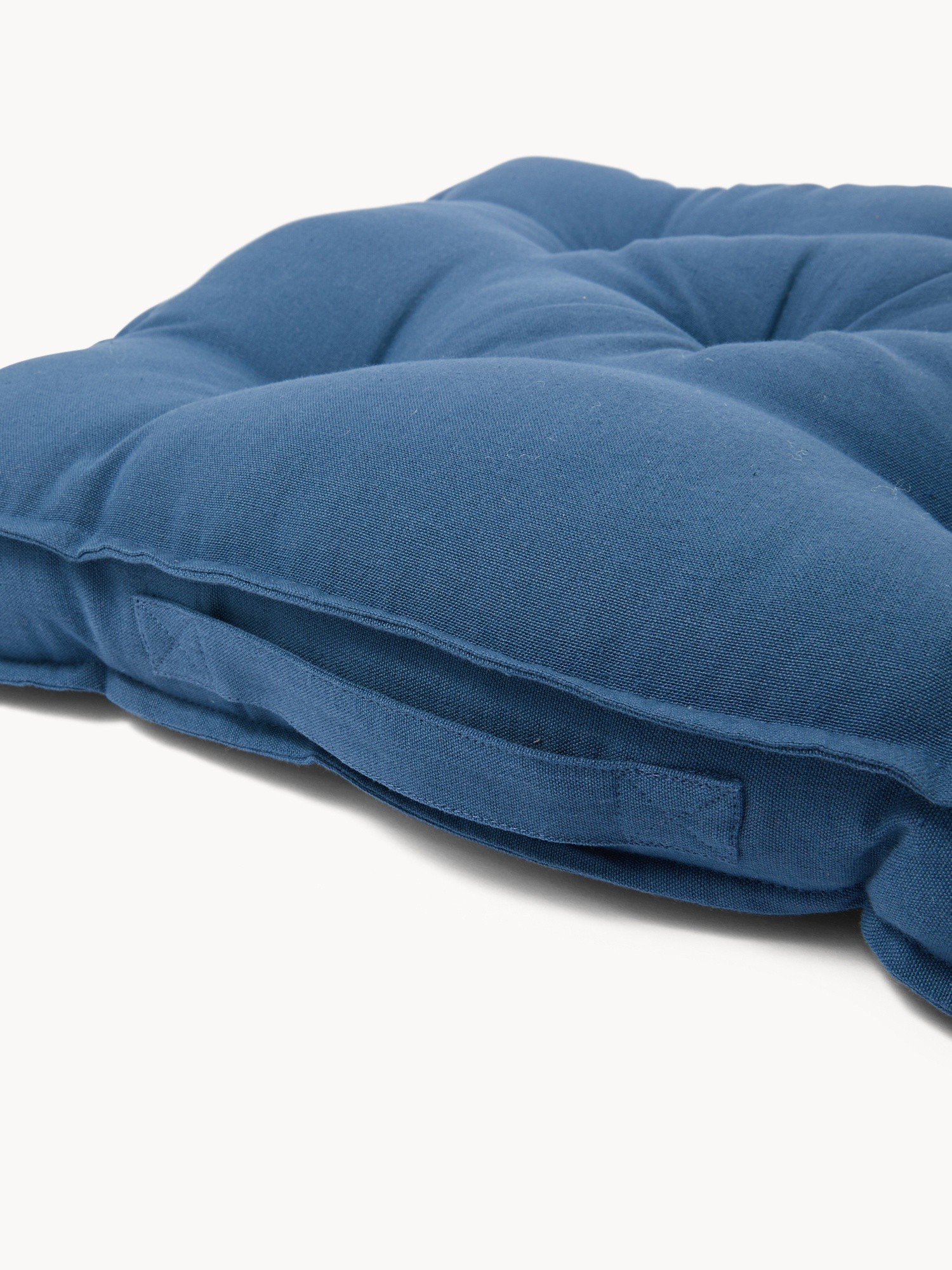 Cuscino a materasso puro cotone tinta unita - Prezzo di lancio, Blu, large image number 1