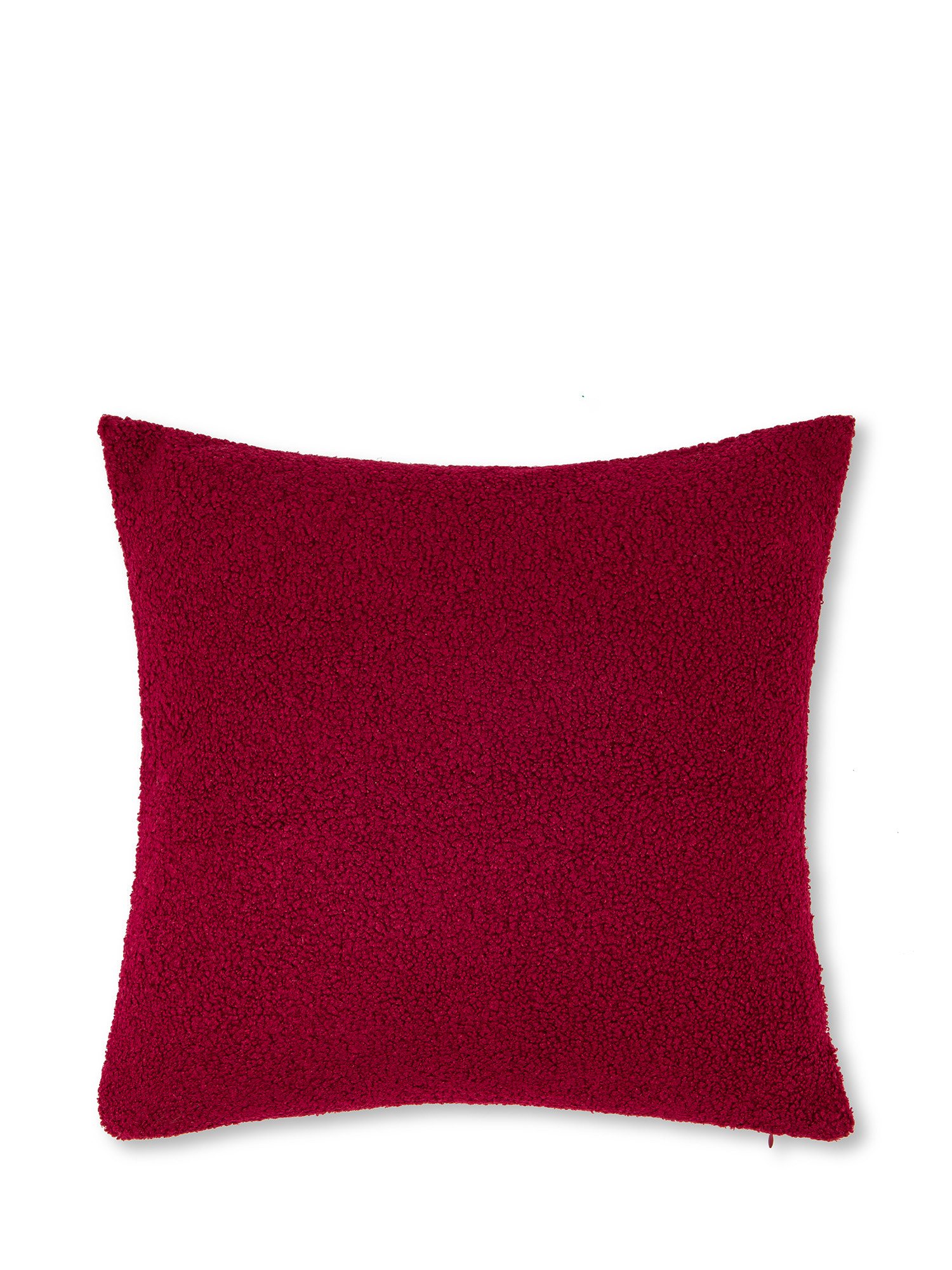 Bouclé fabric cushion 45x45cm, Red, large image number 1