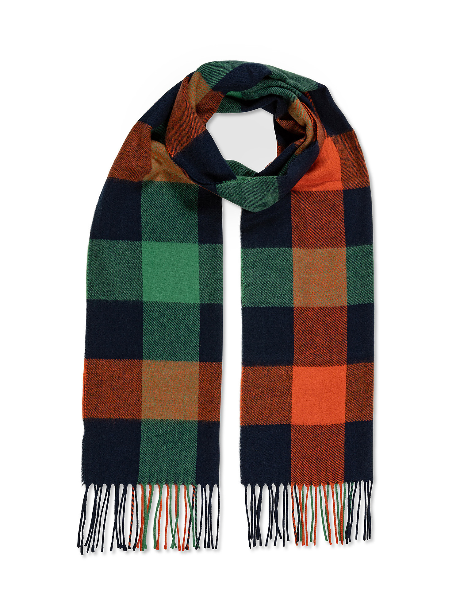 Scottish plaid scarf, Orange, large image number 0