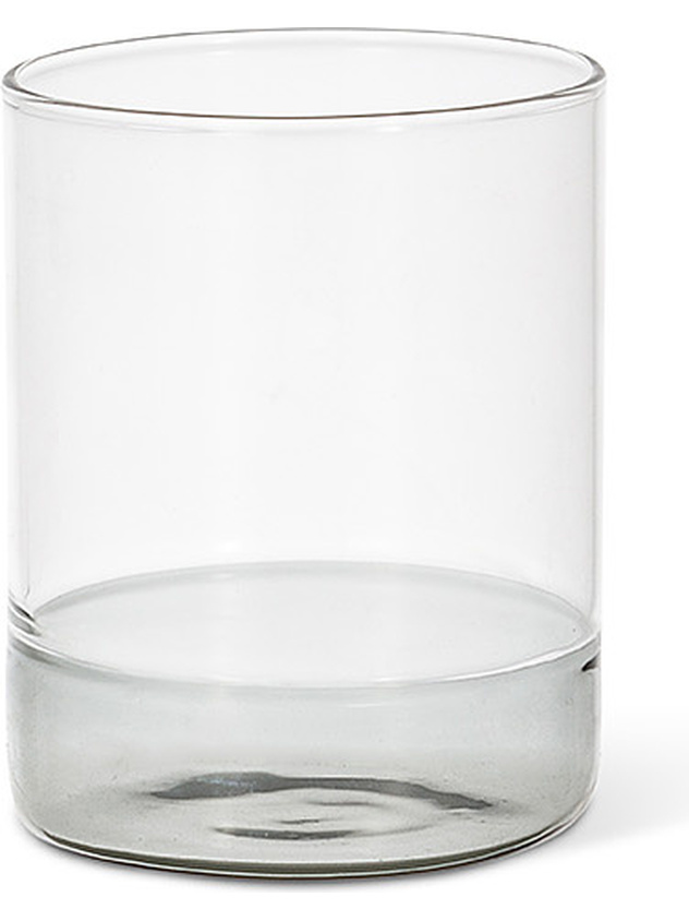 Gradient effect borosilicate glass tumbler