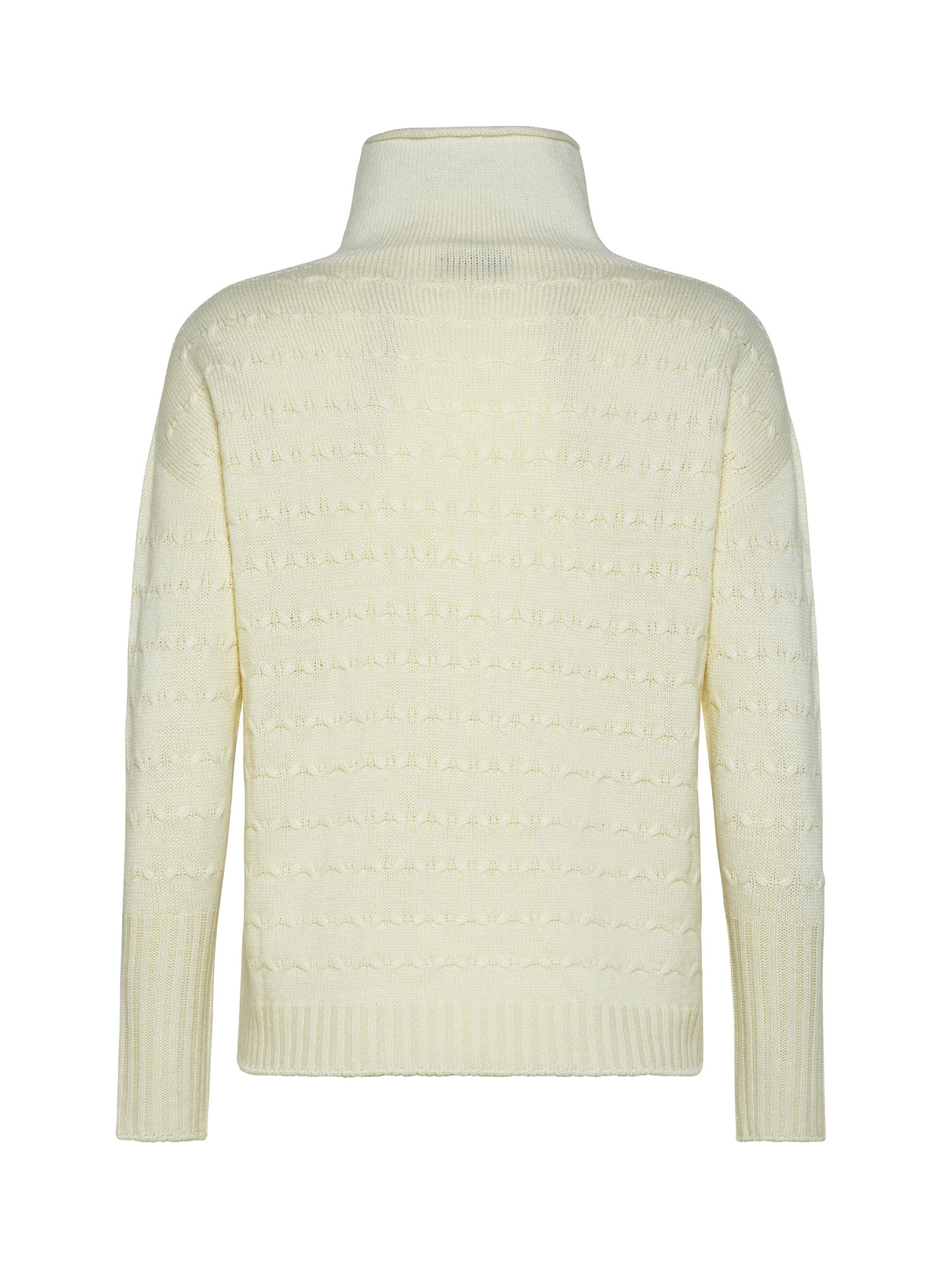 K Collection - Knitted turtleneck pullover, Ecru, large image number 1