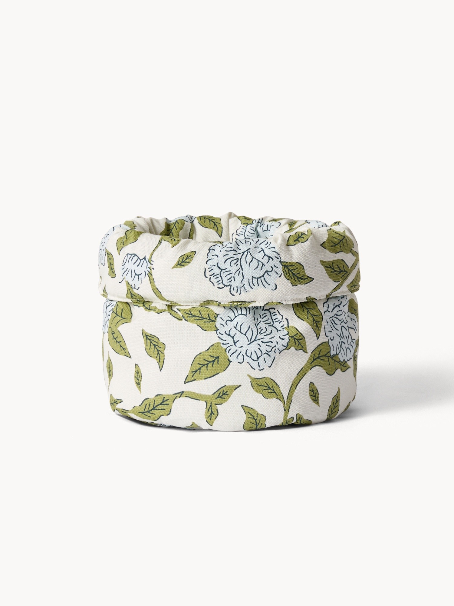 Cestino da cucina in panama di cotone con stampa floreale, Multicolor, large image number 1