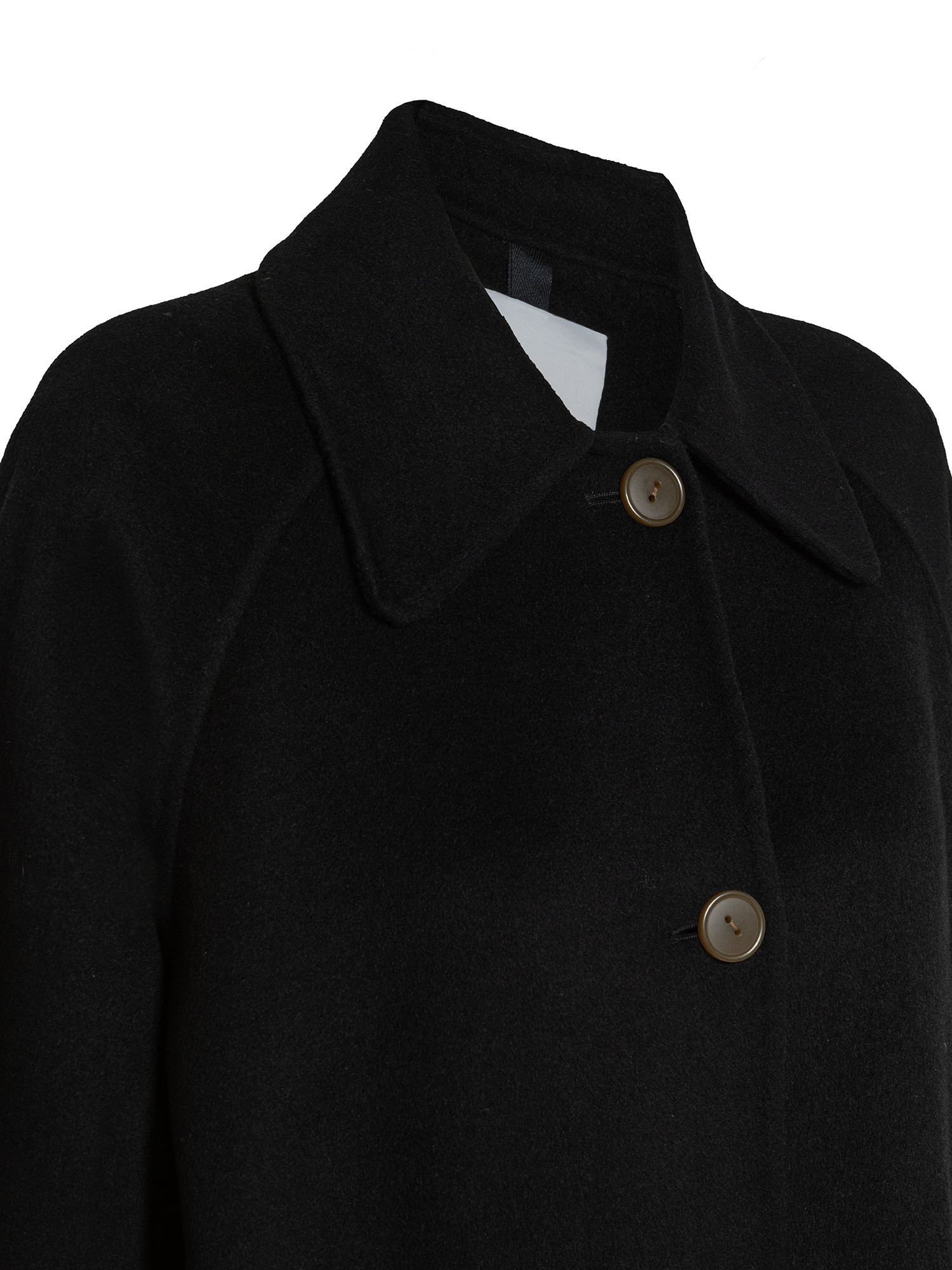 Double single-breasted coat sewn by hand, Black, large image number 2