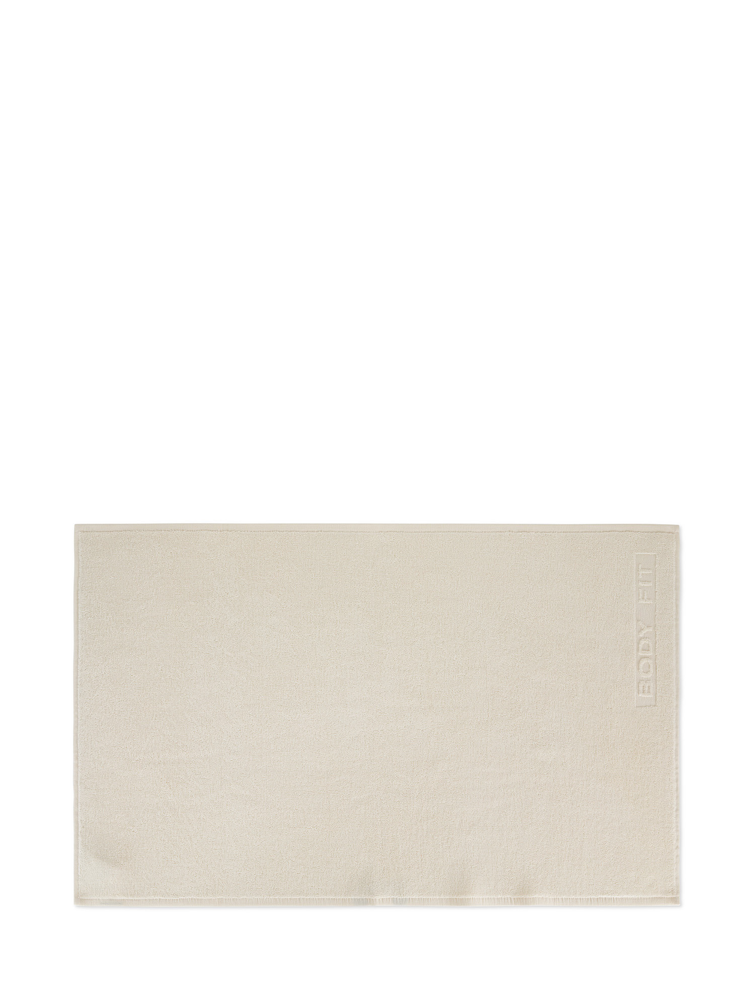 Set telo bagno e asciugamano per capelli  in spugna di cotone stretch, Bianco, large image number 2