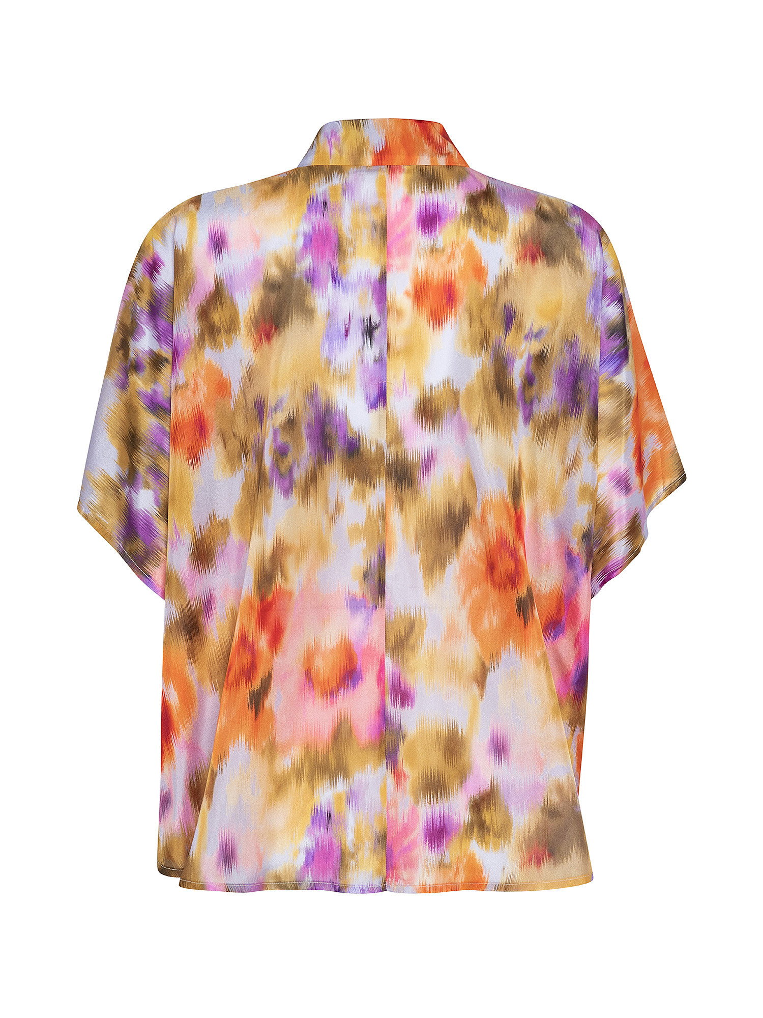 Brooklym shirt in printed habotai silk, Multicolor, large image number 1