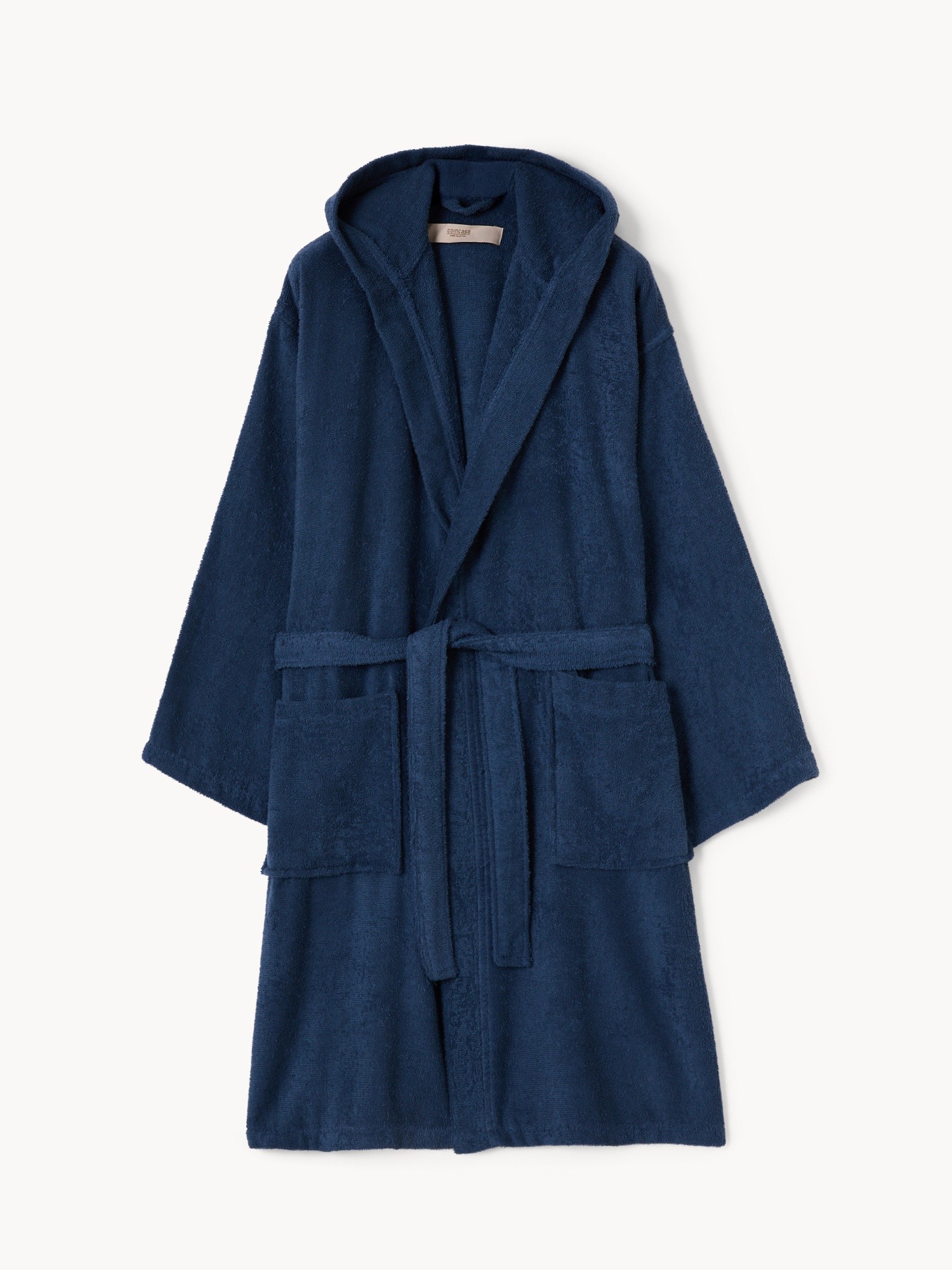 Lightweight and absorbent cotton terry bathrobe - Discounted price, Blue, large image number 0