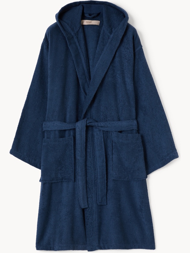 Lightweight and absorbent cotton terry bathrobe - Discounted price