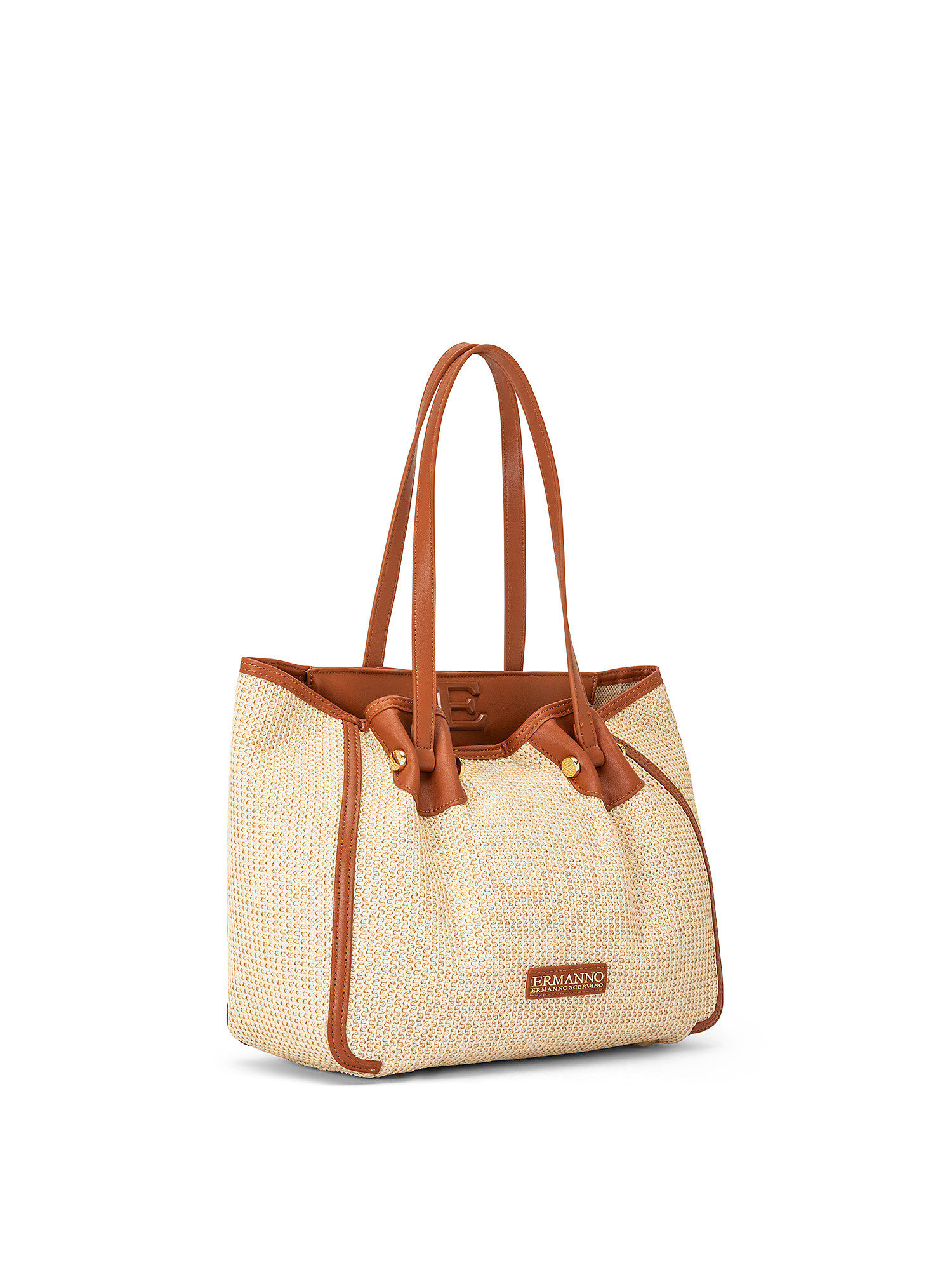 Giovanna straw small bag, Cream, large image number 1