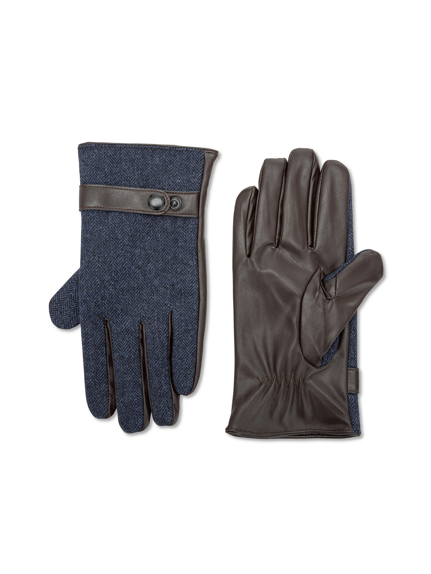Luca D'Altieri - Gloves with strap, Blue, large image number 0