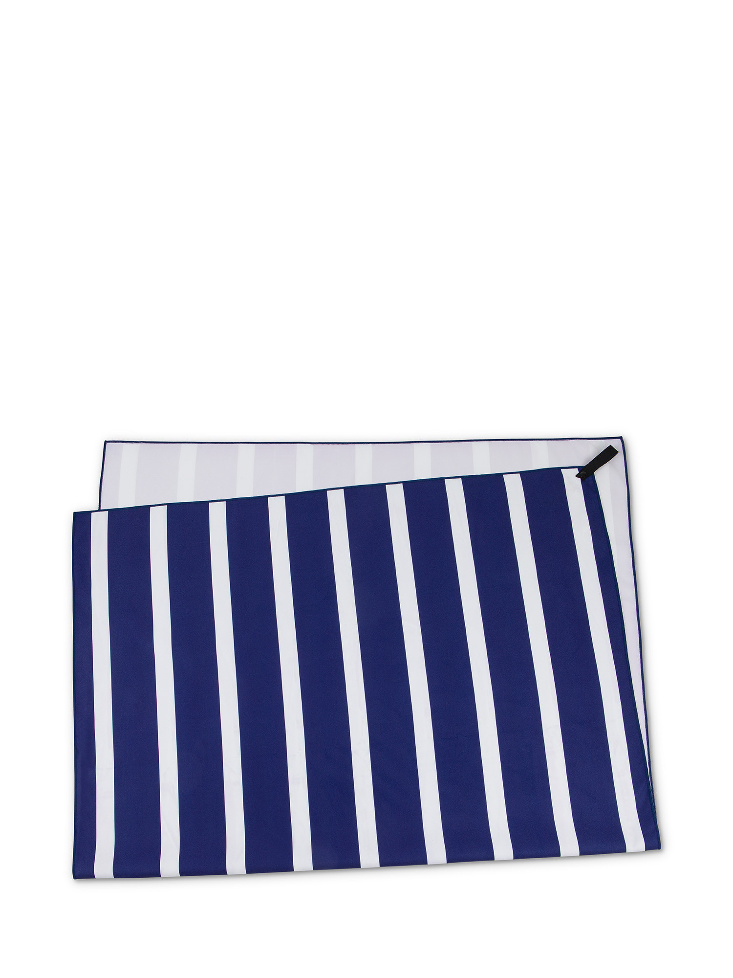 Striped light cotton hammam beach towel, Blue, large image number 1