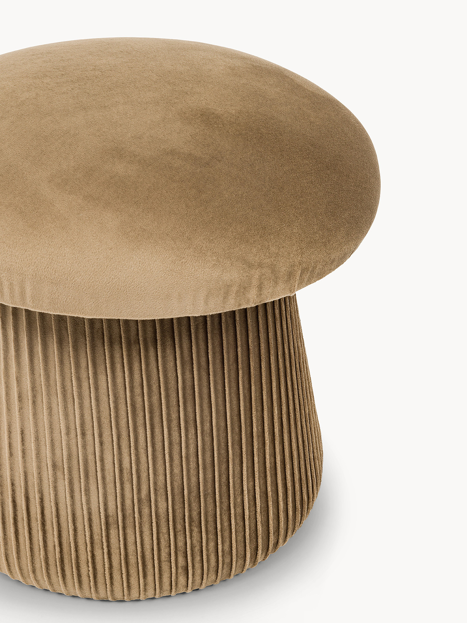 Sgabello in velluto Mushroom, Giallo scuro, large image number 1