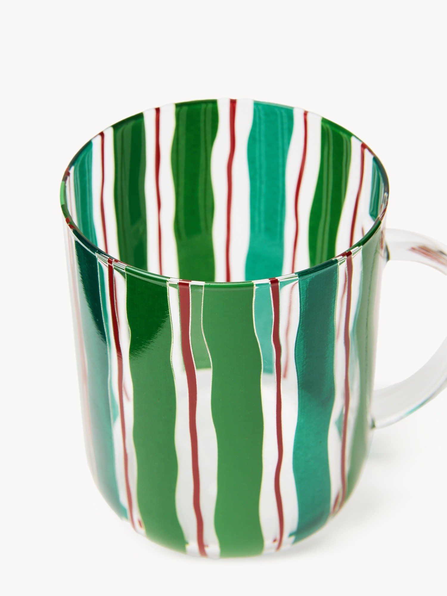 Hand-Painted Glass Mug, Multicolor, large image number 1