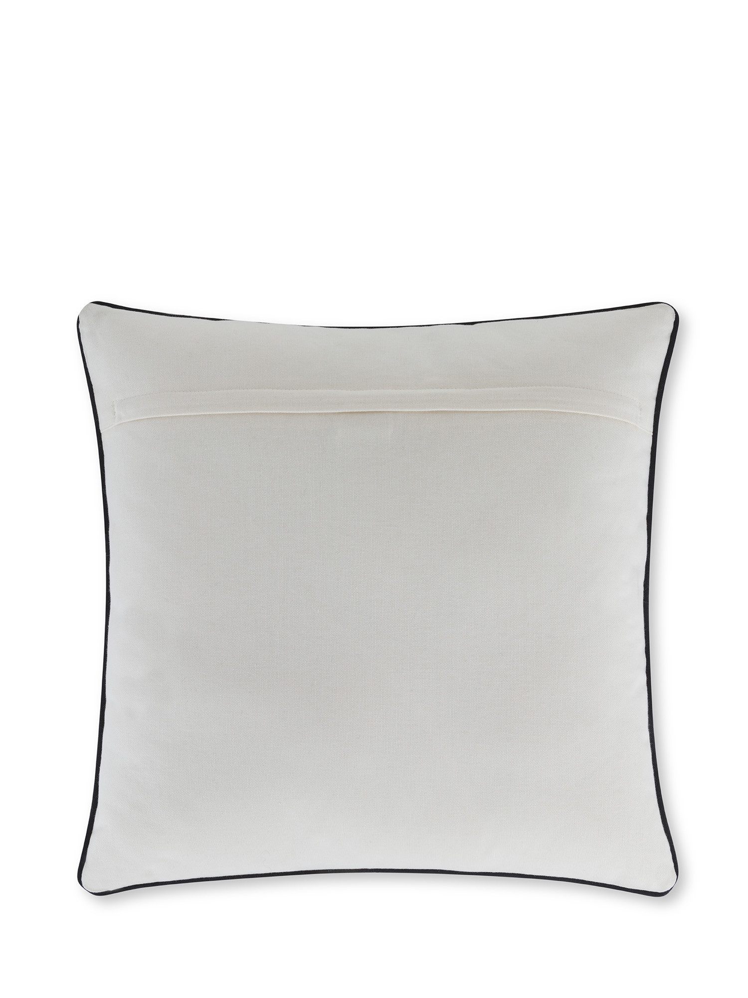 Cushion with flowers embroidered in relief 45x45 cm, White, large image number 1