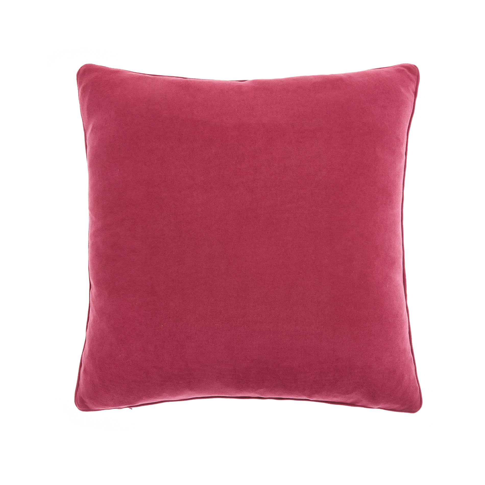 Solid colour melange cushion, Dark Pink, large image number 0