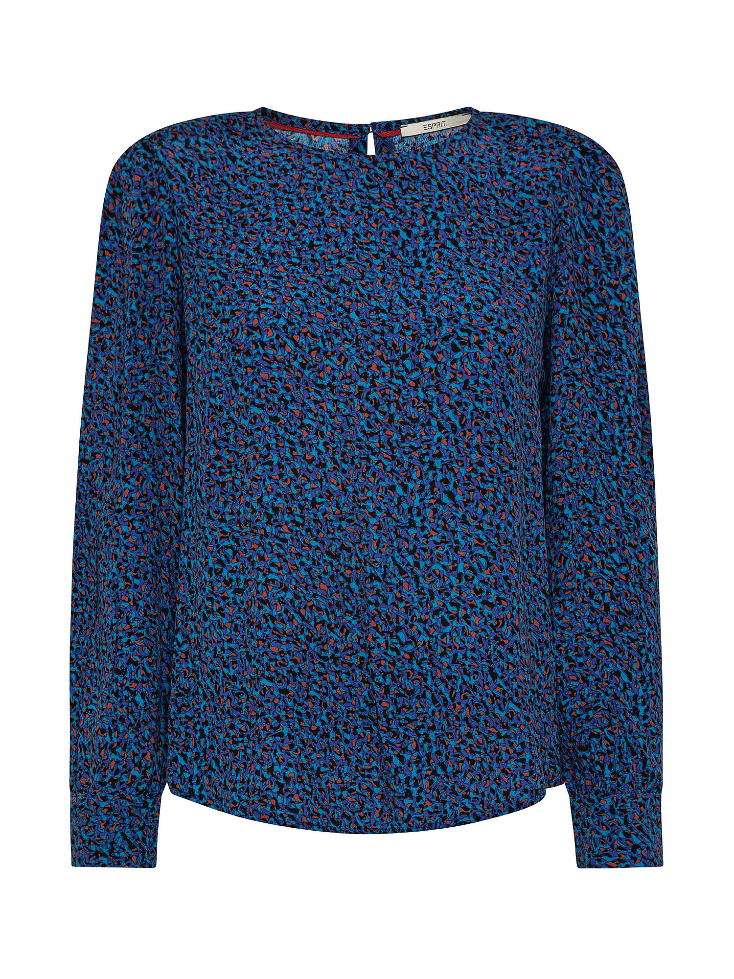 Patterned blouse, Dark Blue, large image number 0