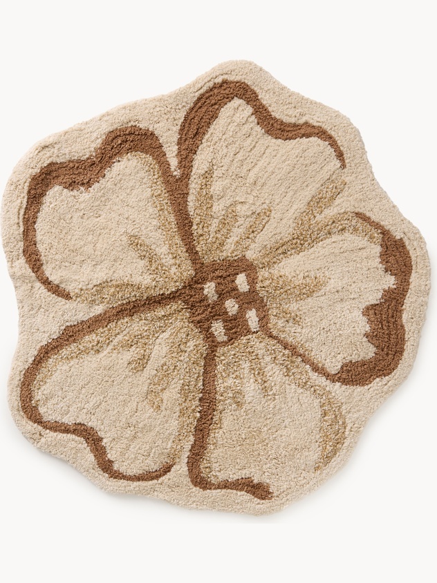 Tappeto bagno sagomato in cotone taftato