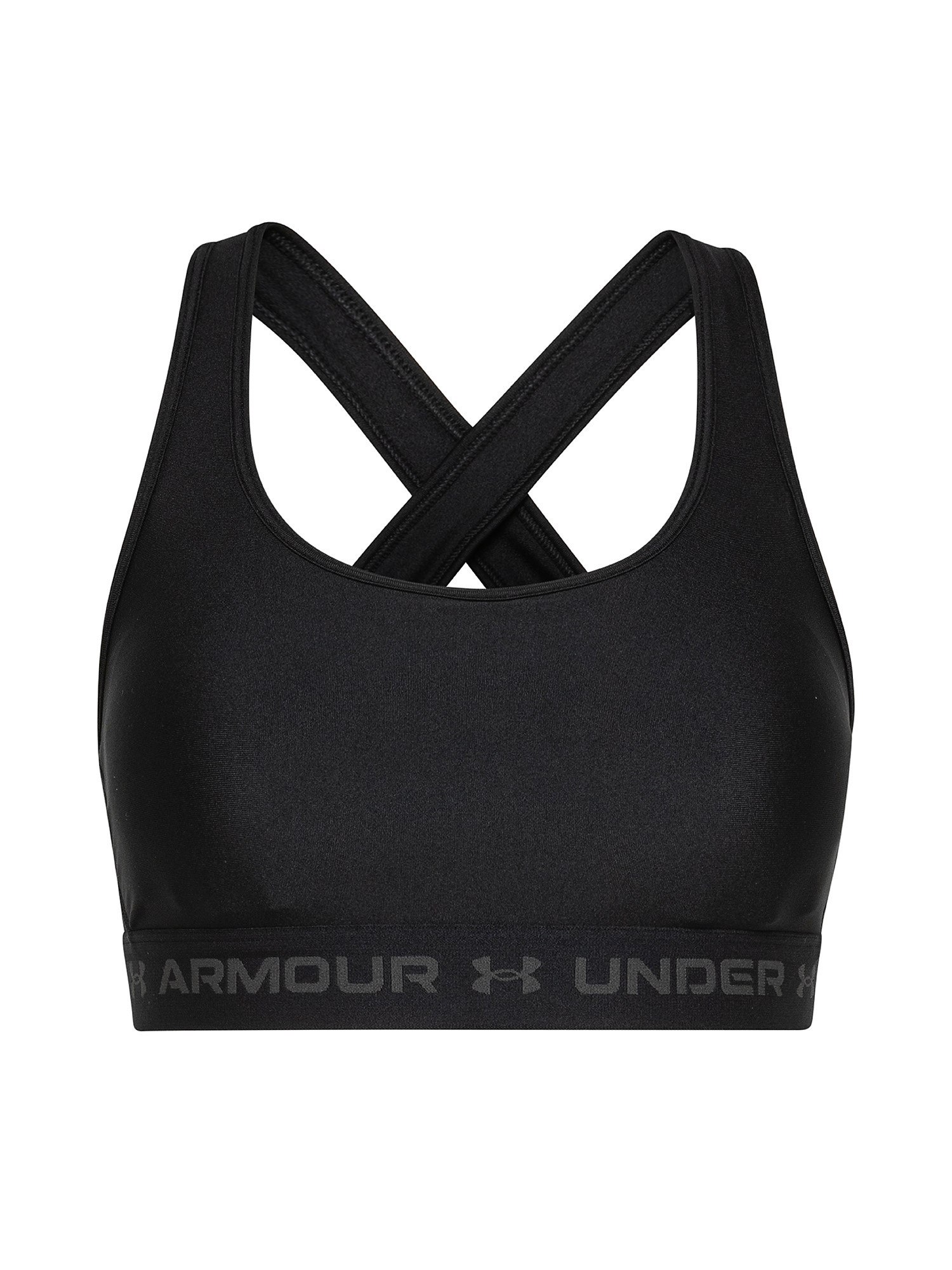 Armour® Mid Crossbac sports bra, Black, large image number 0