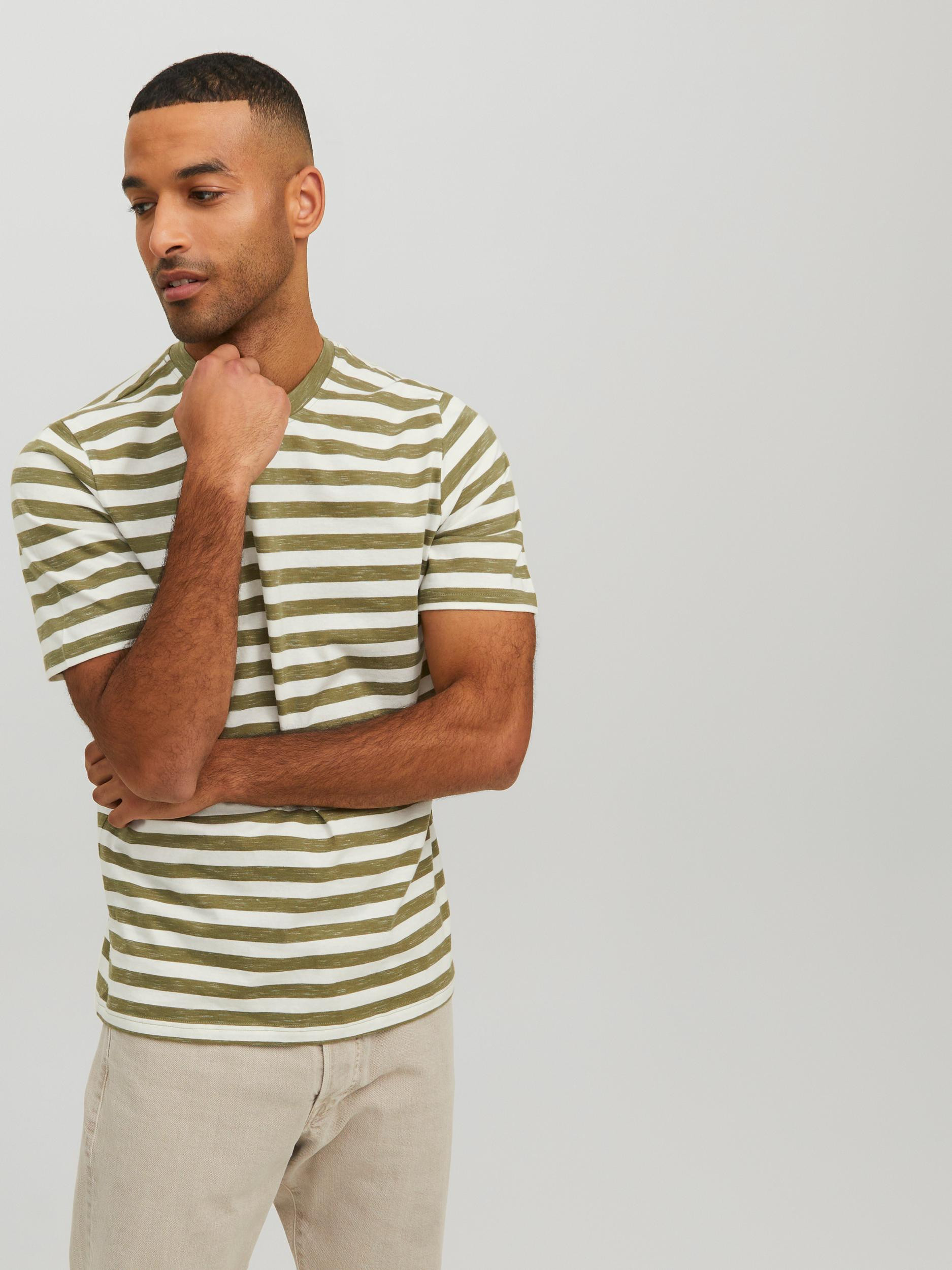 Jack & Jones - Striped T-Shirt, Light Green, large image number 2
