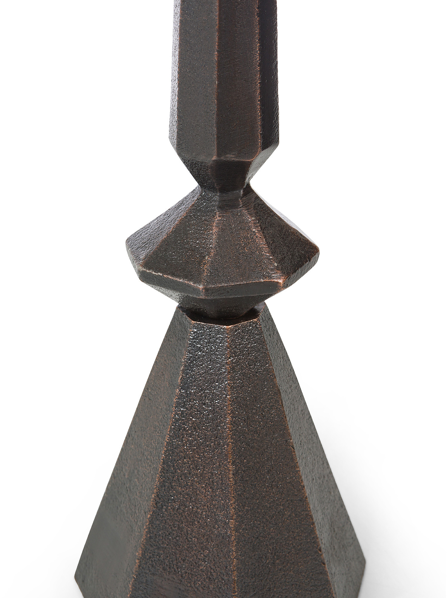 Metal candlestick, Dark Grey, large image number 1
