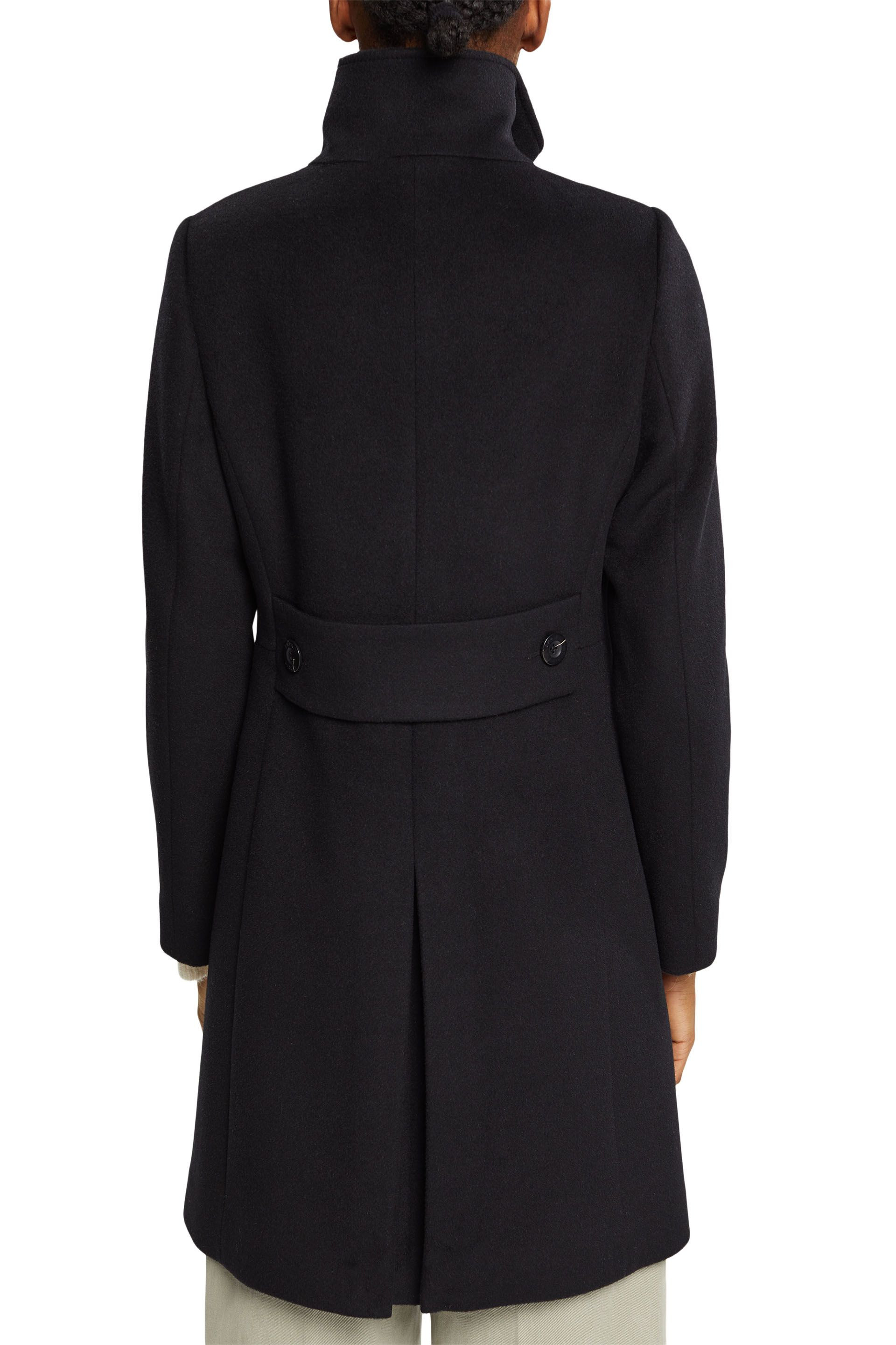 Coat in wool blend, Black, large image number 2