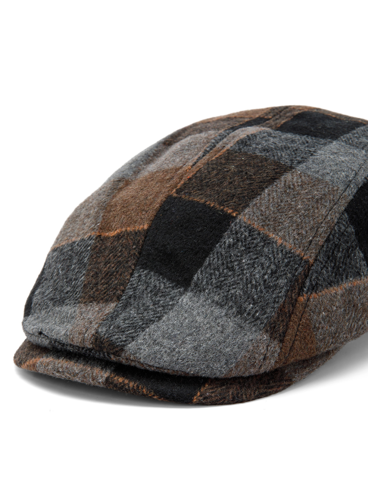Checkered flat cap, Grey, large image number 1