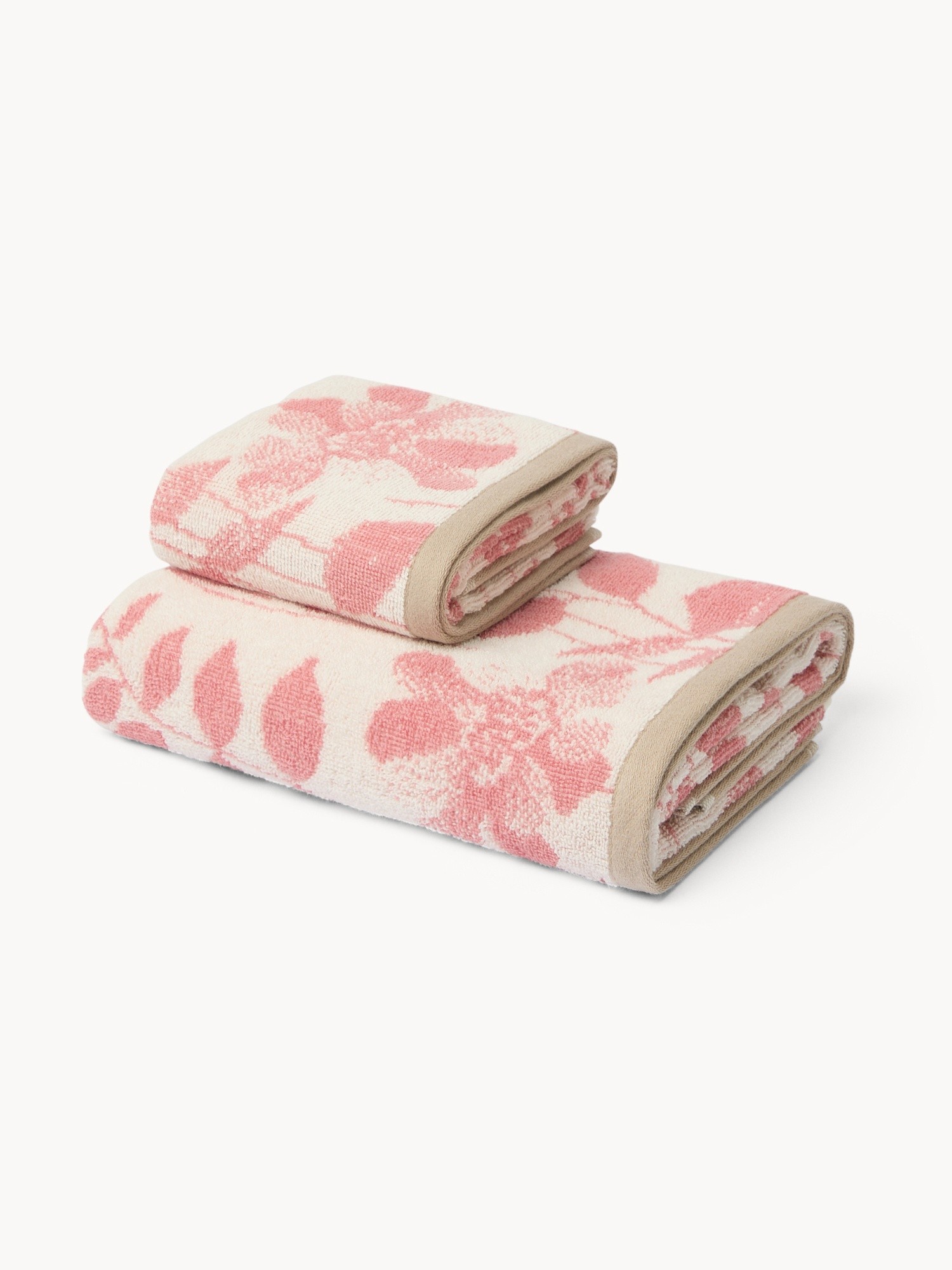 Asciugamano in spugna di cotone con tema floreale - Prezzo di lancio, Rosa, large image number 0