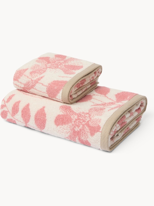 Asciugamano in spugna di cotone con tema floreale - Prezzo di lancio