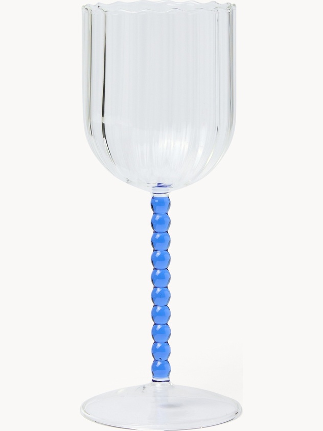 Calice in vetro stelo colorato