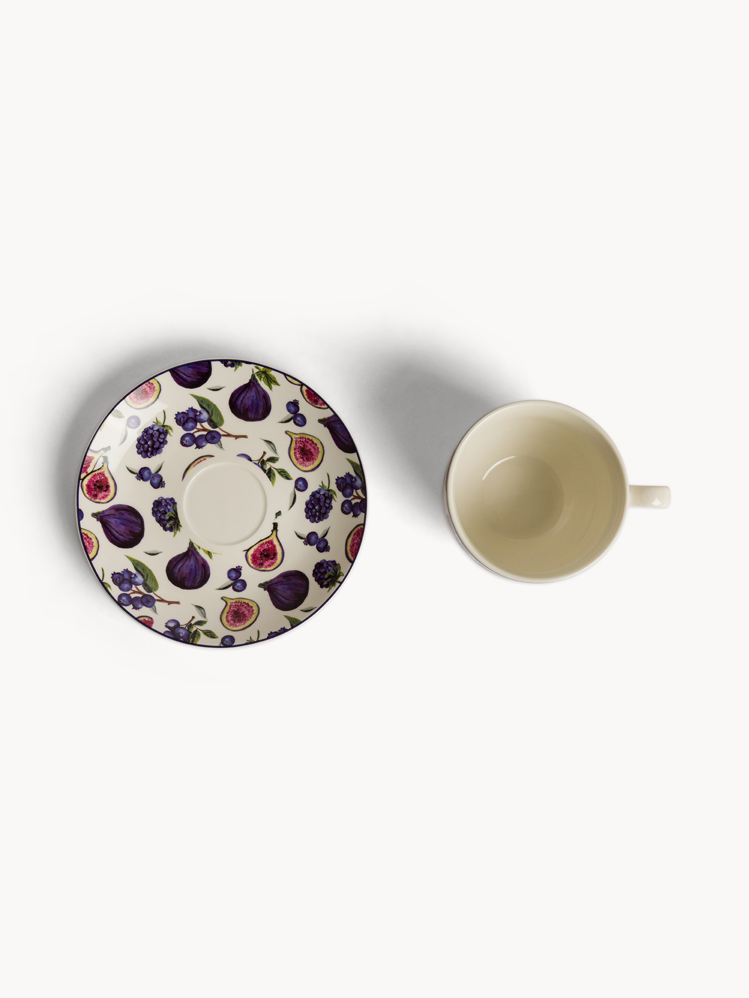 Tazza tè new bone china motivo fichi, Multicolor, large image number 1