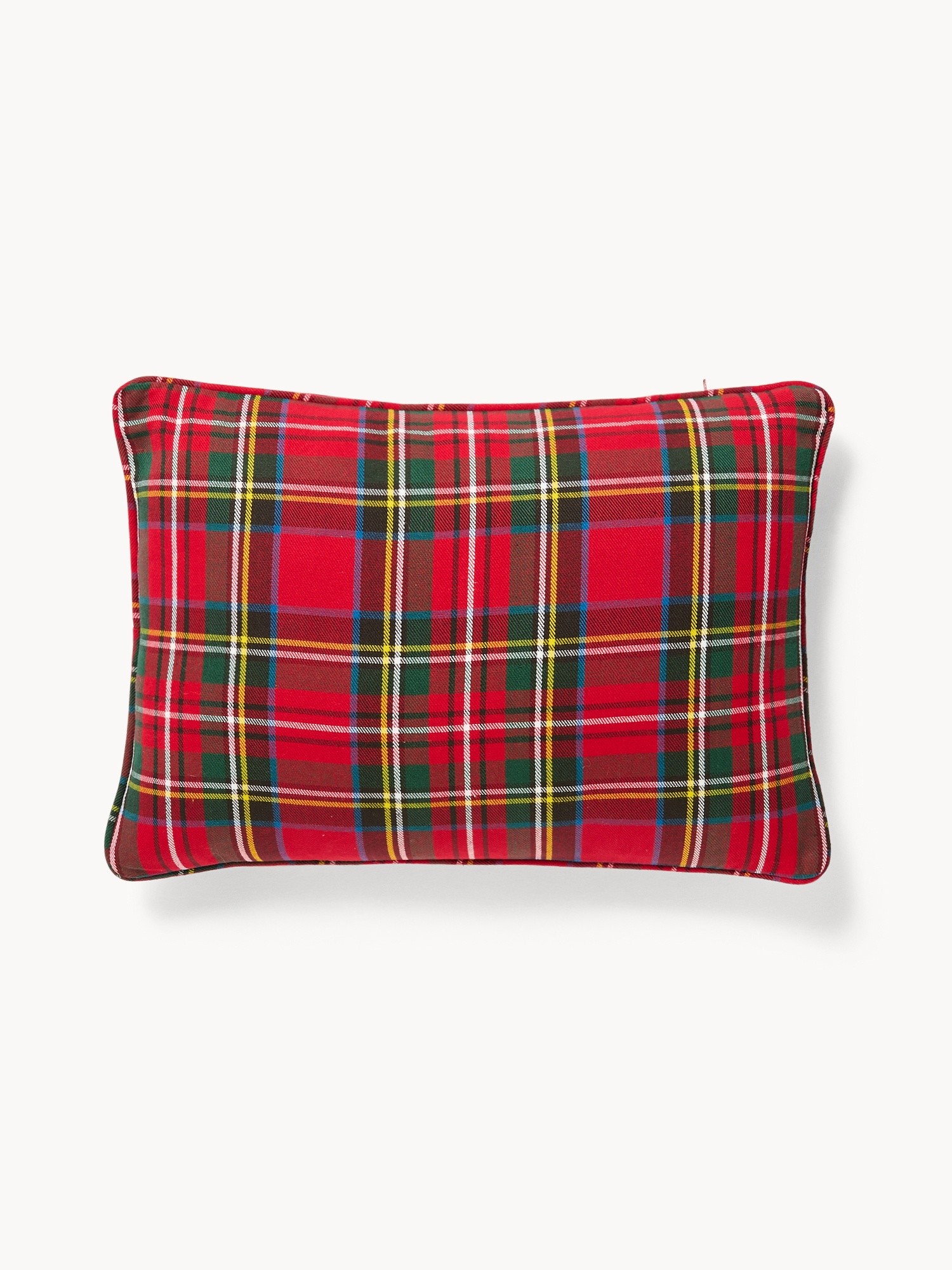 Cotton cushion with tartan pattern 35x50cm, Red, large image number 0