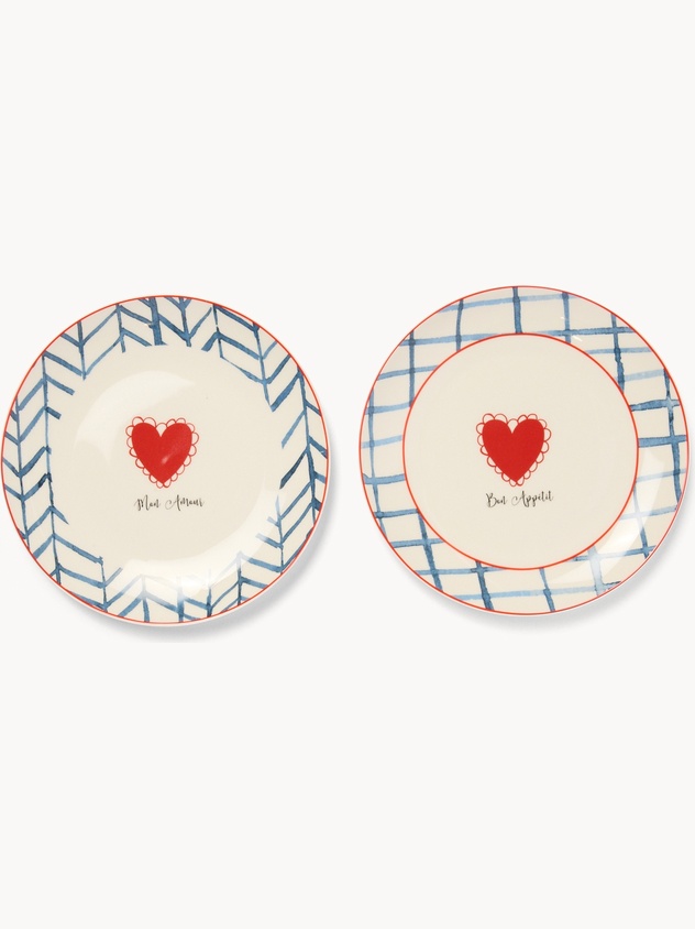 Piatti frutta in new bone china Mon Amour - Prezzo di lancio