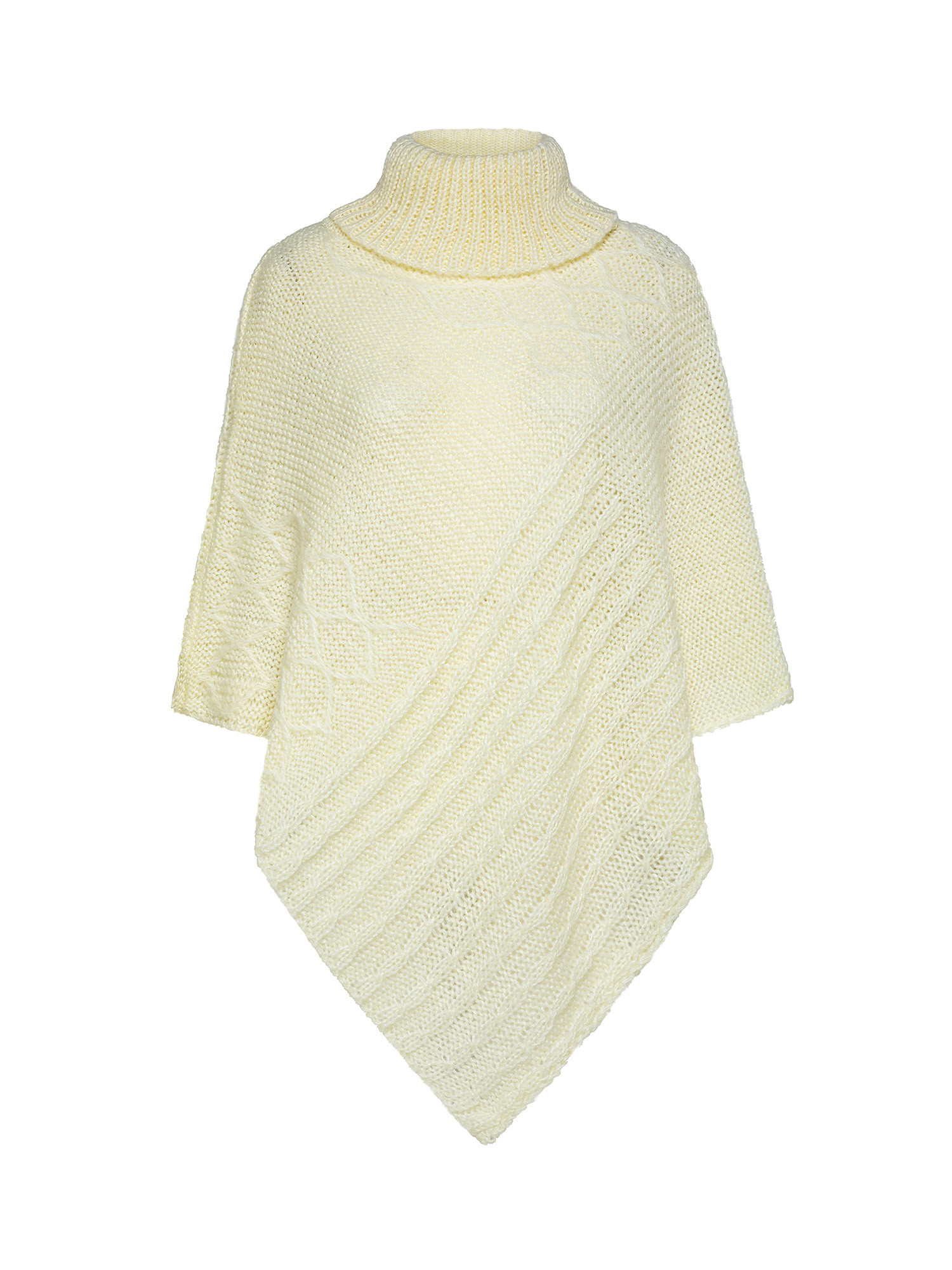 Poncho with high collar, White, large image number 0