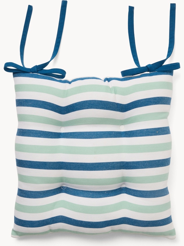 Striped Yarn-Dyed Cotton Chair Cushion - Introductory Price